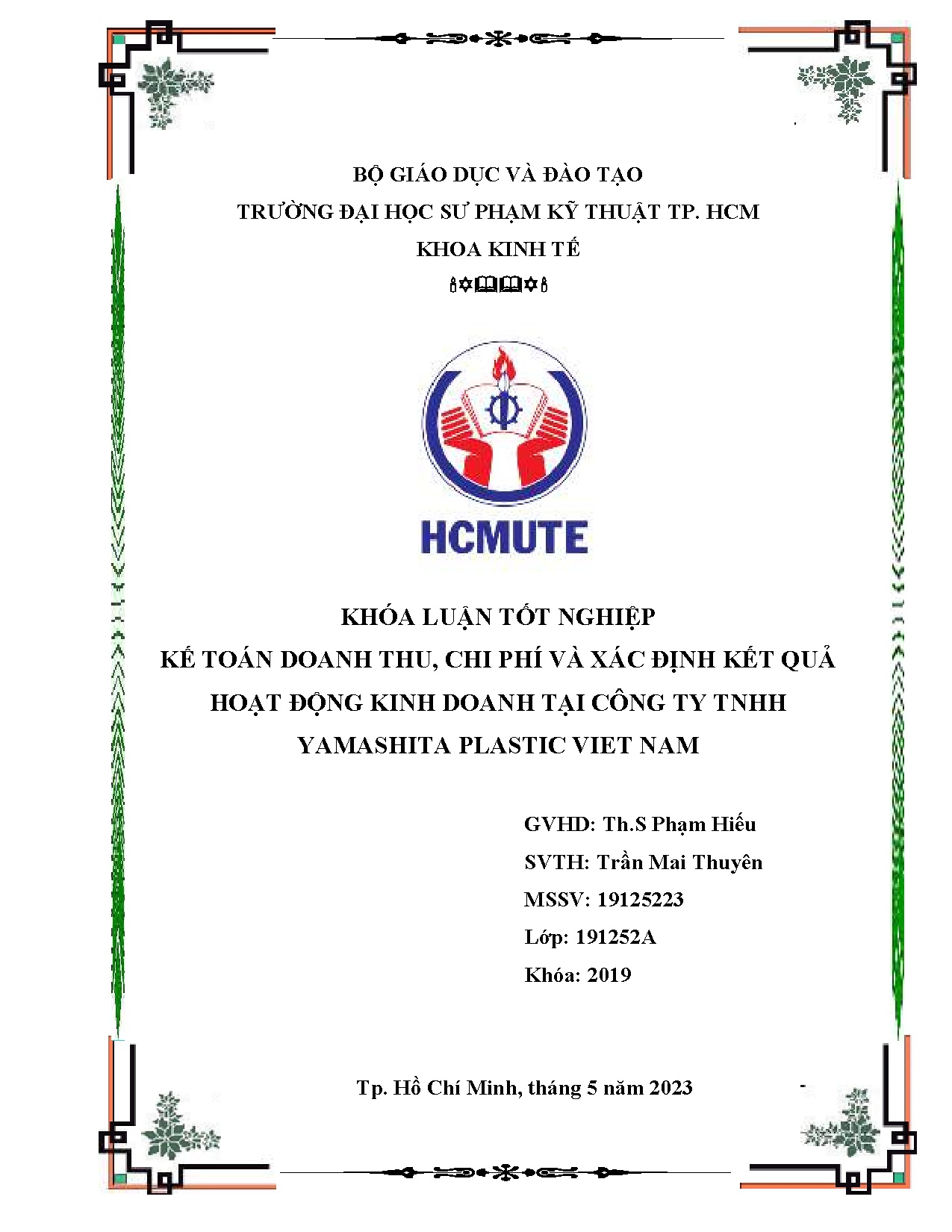 Đồ án tốt nghiệp - Kế toán doanh thu, chi phí và xác định kết quả hoạt động kinh doanh tại CTTYPVN