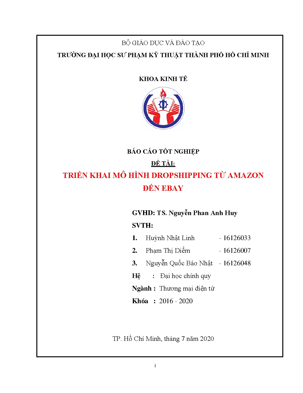 Đồ án tốt nghiệp - Triển khai mô hình shipping từ Amazon đến Ebay