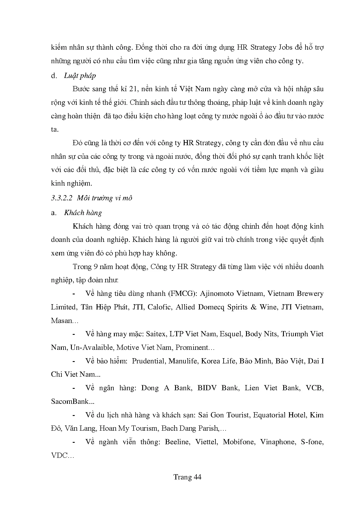 Đồ án tốt nghiệp - Hoạt động Marketing mix tại Công ty TNHH Chiến lược nhân lực - Trang 56