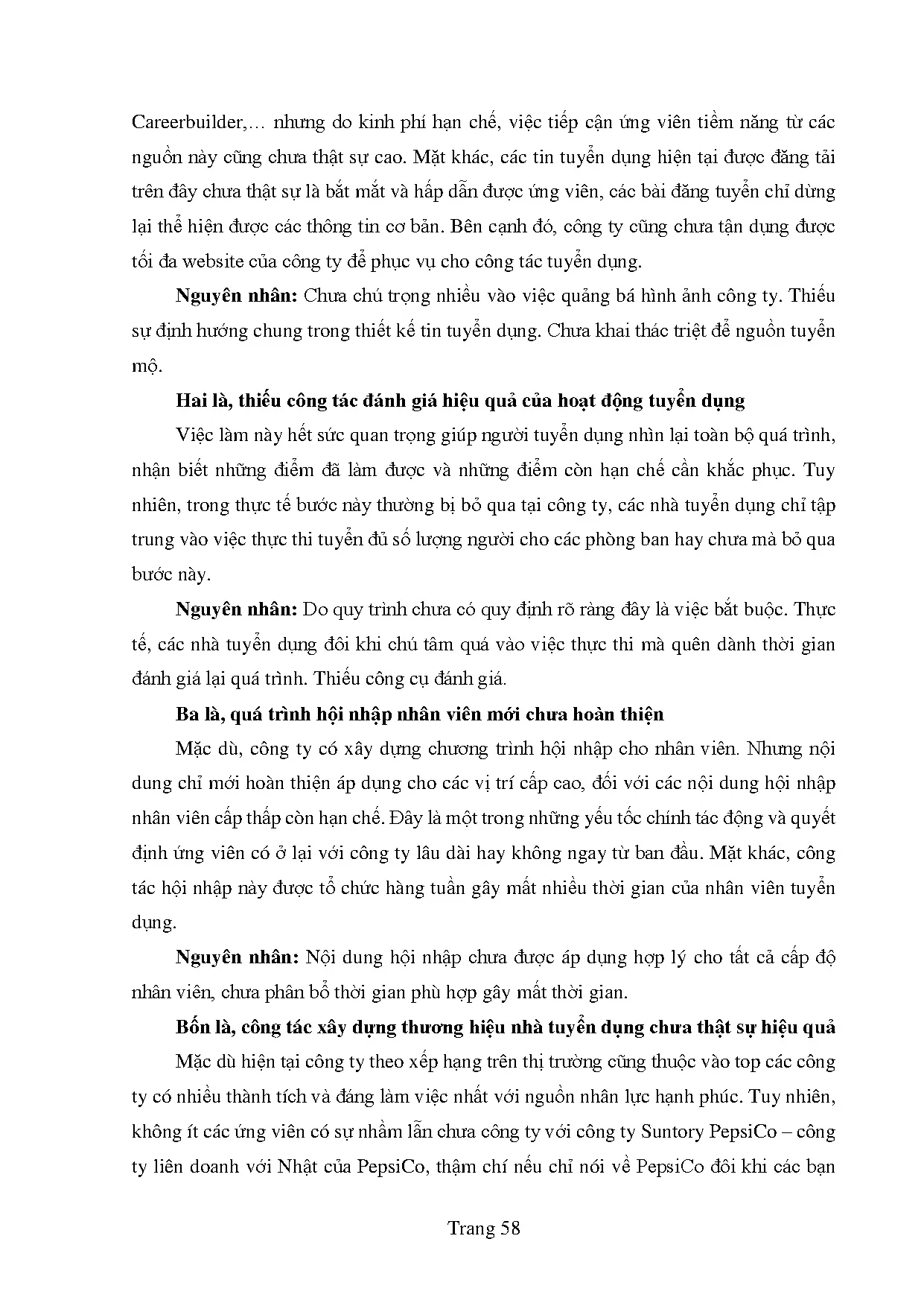 Đồ án tốt nghiệp - Hoàn thiện công tác tuyển dụng nhân sự tại Công ty TNHH thực phẩm Pepsico Việt N - Trang 69