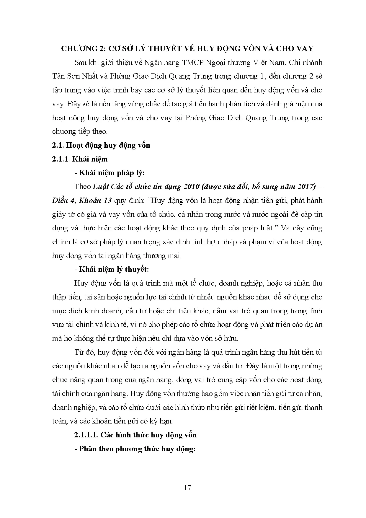 Đồ án tốt nghiệp - Phân tích hiệu quả huy động vốn và cho vay của Phòng Giao DQT - CNTSN - NHTNTVN - Trang 29