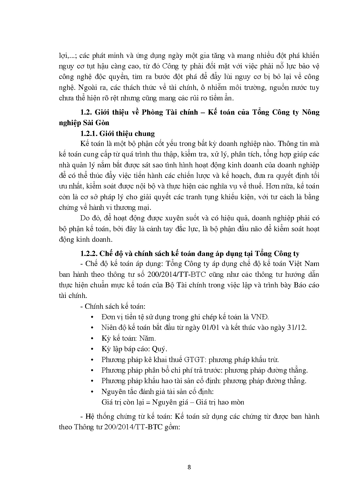 Đồ án tốt nghiệp - Công tác kế toán tài sản cố định tại Tổng Công ty Nông nghiệp Sài Gòn - Trang 21