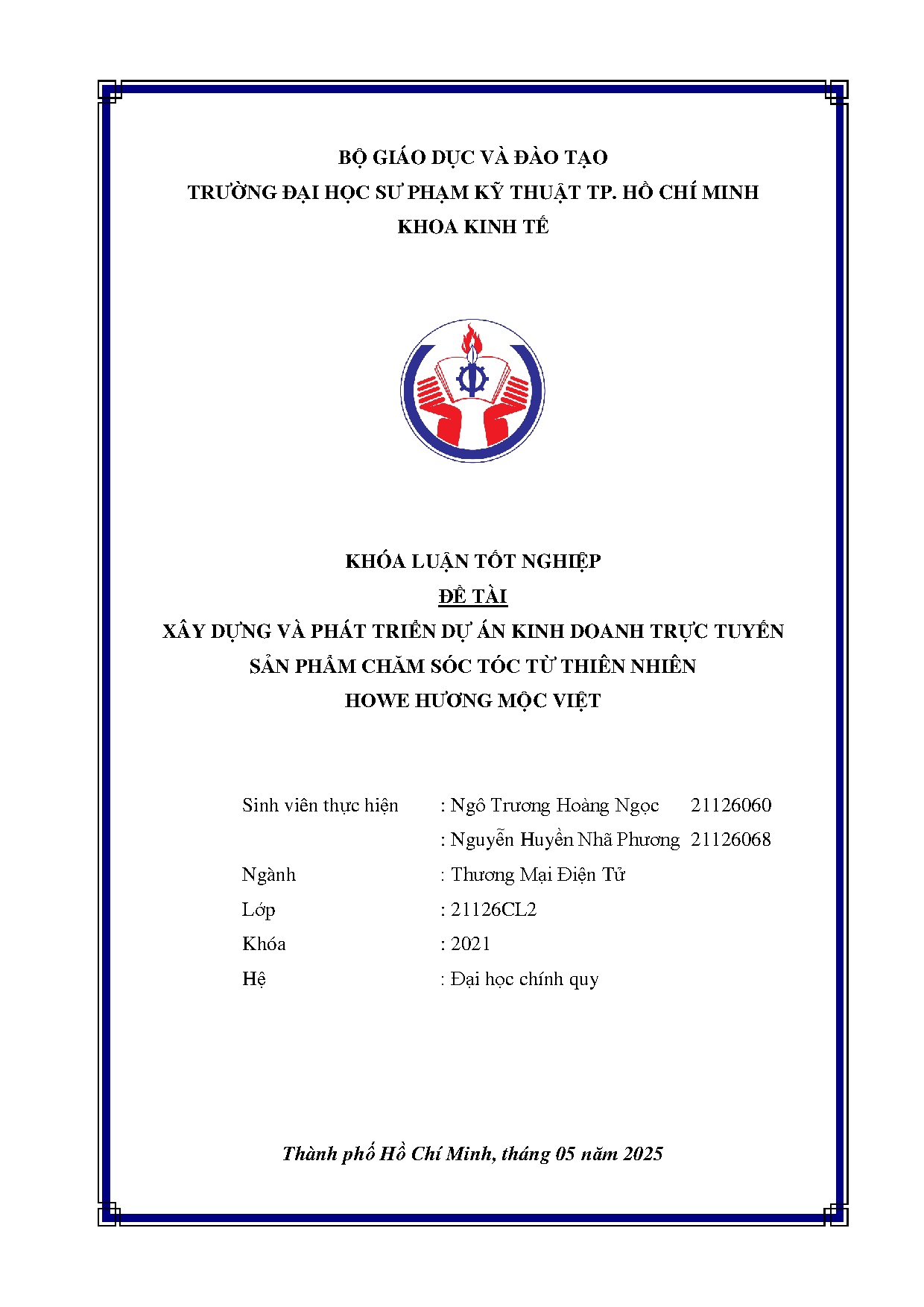 Đồ án tốt nghiệp - Xây dựng và phát triển dự án kinh doanh trực tuyến sản phẩm chăm sóc tóc TTNHHMV