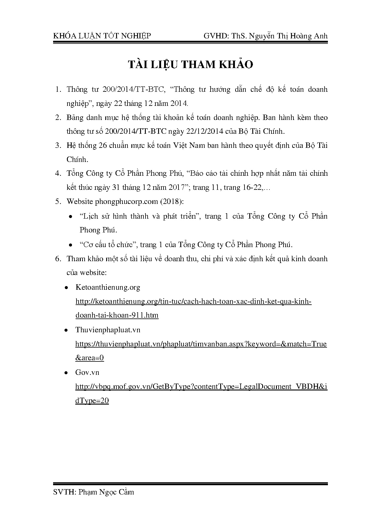 Đồ án tốt nghiệp - Kế toán doanh thu, chi phí và xác định kết quả hoạt động kinh doanh tại TCTCPPP - Trang 130