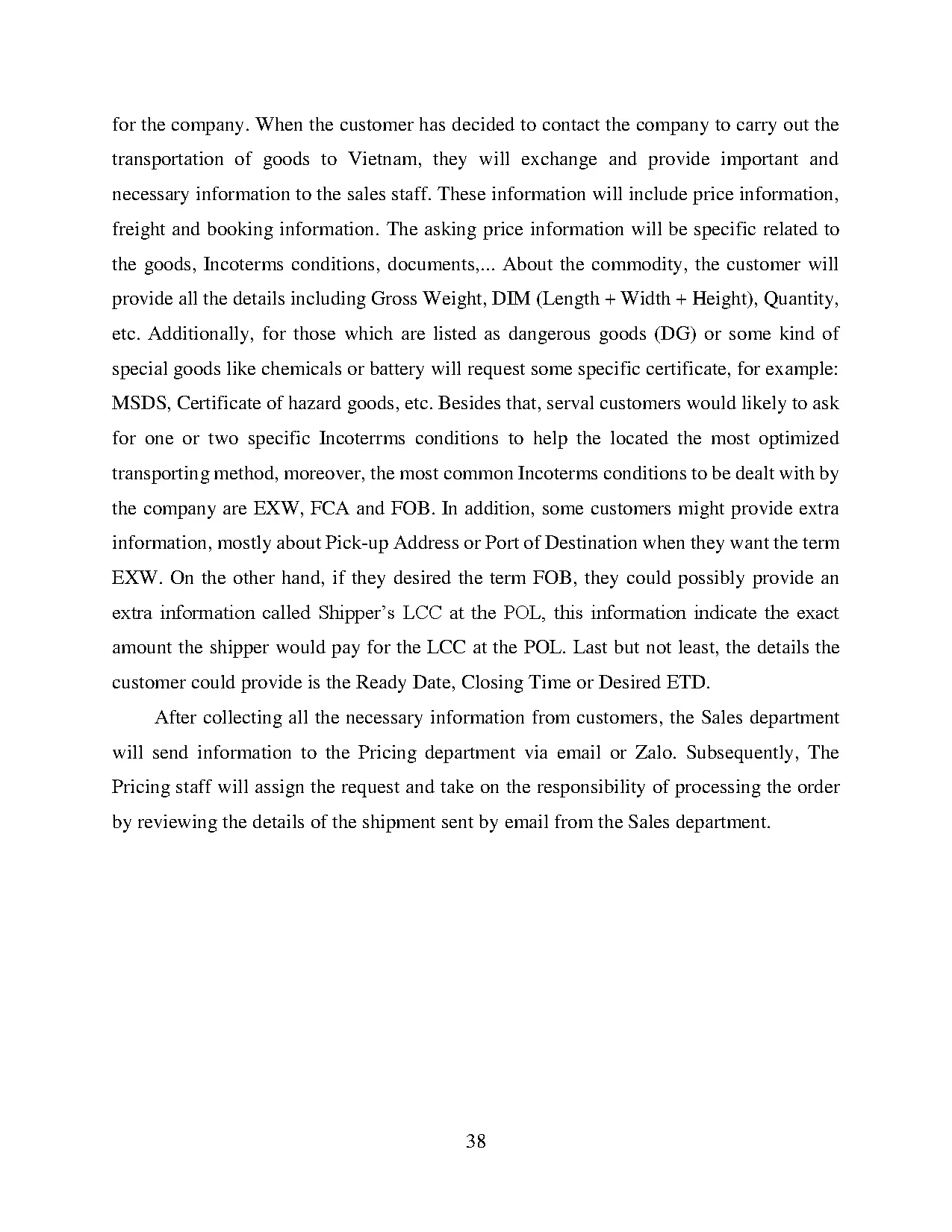Đồ án tốt nghiệp - Completing the freight forwarding procedure for imported goods by FCLFCTVBSTOHGLL - Trang 48
