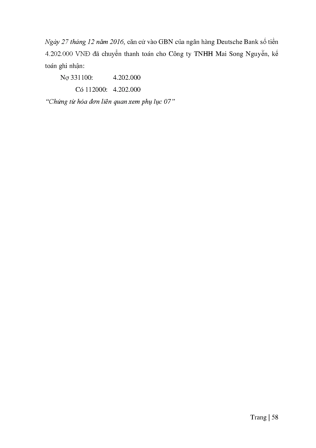 Đồ án tốt nghiệp - Hoàn thiện công tác kế toán công nợ tại Công ty Hunter Douglas Việt Nam - Trang 65