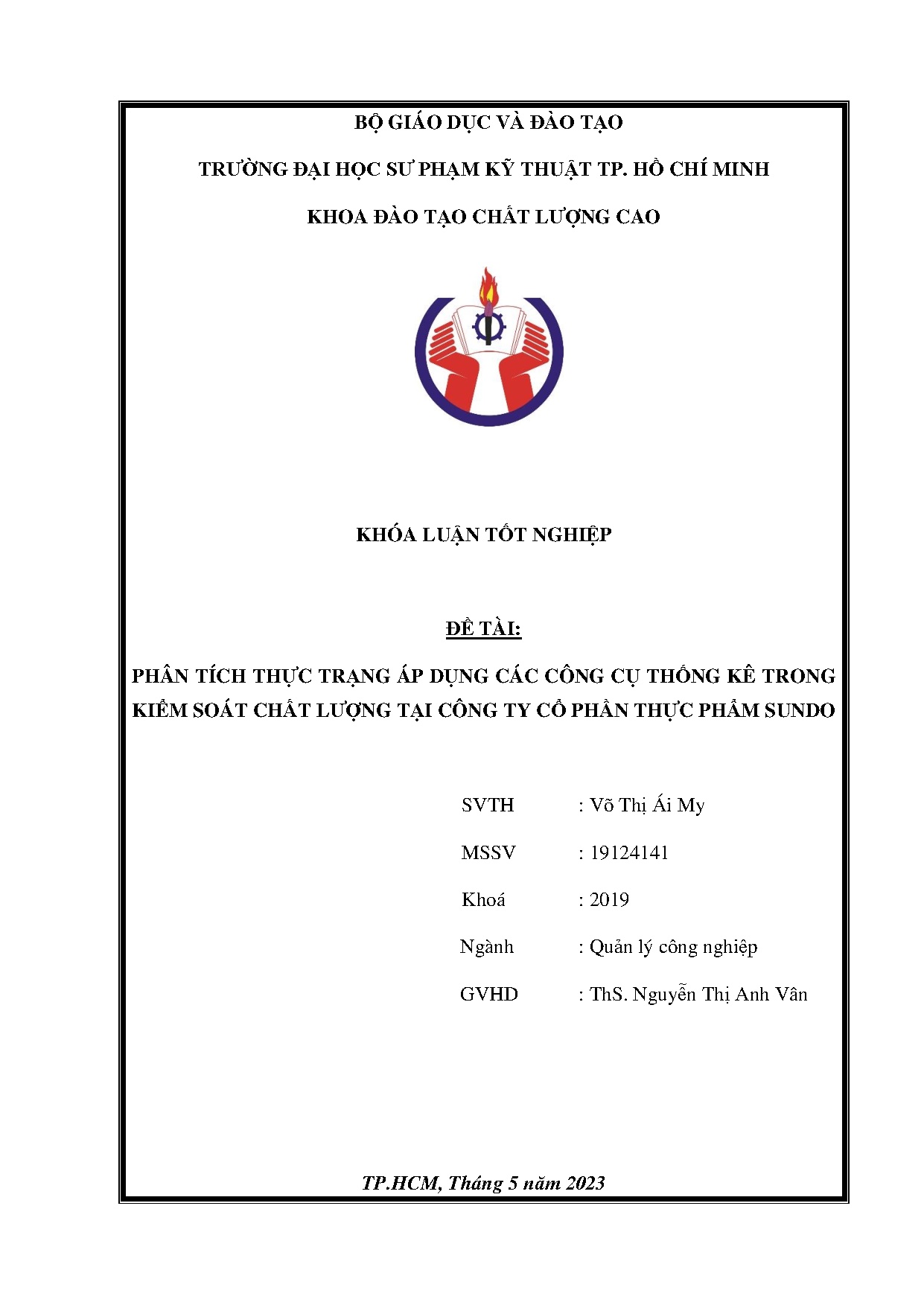 Đồ án tốt nghiệp - Phân tích thực trạng áp dụng các công cụ thống kê trong kiểm soát chất LTCTCPTPS