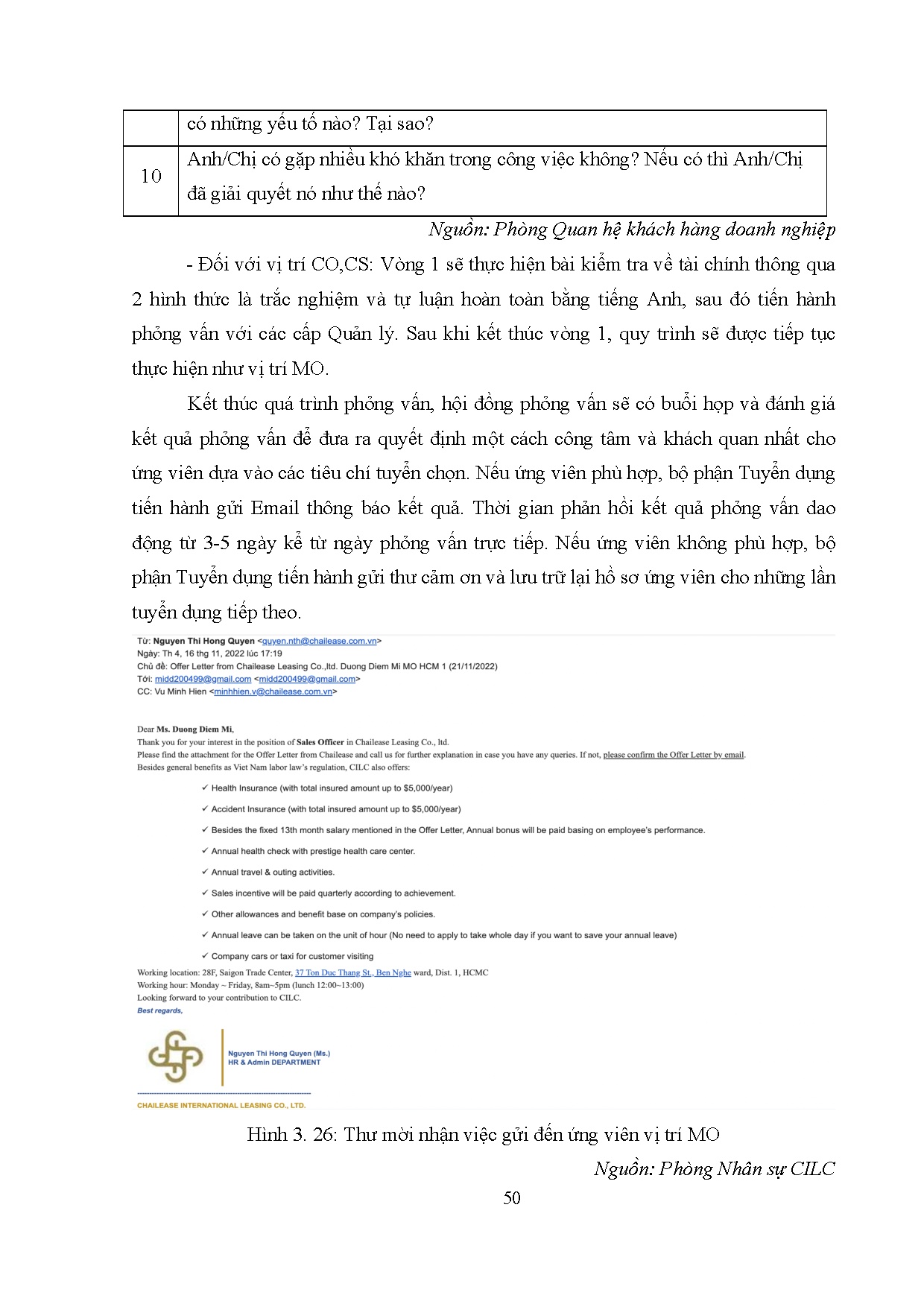 Đồ án tốt nghiệp - Hoàn thiện công tác tuyển dụng nguồn nhân lực tại Công ty cho thuê tài CTMQTC - Trang 61