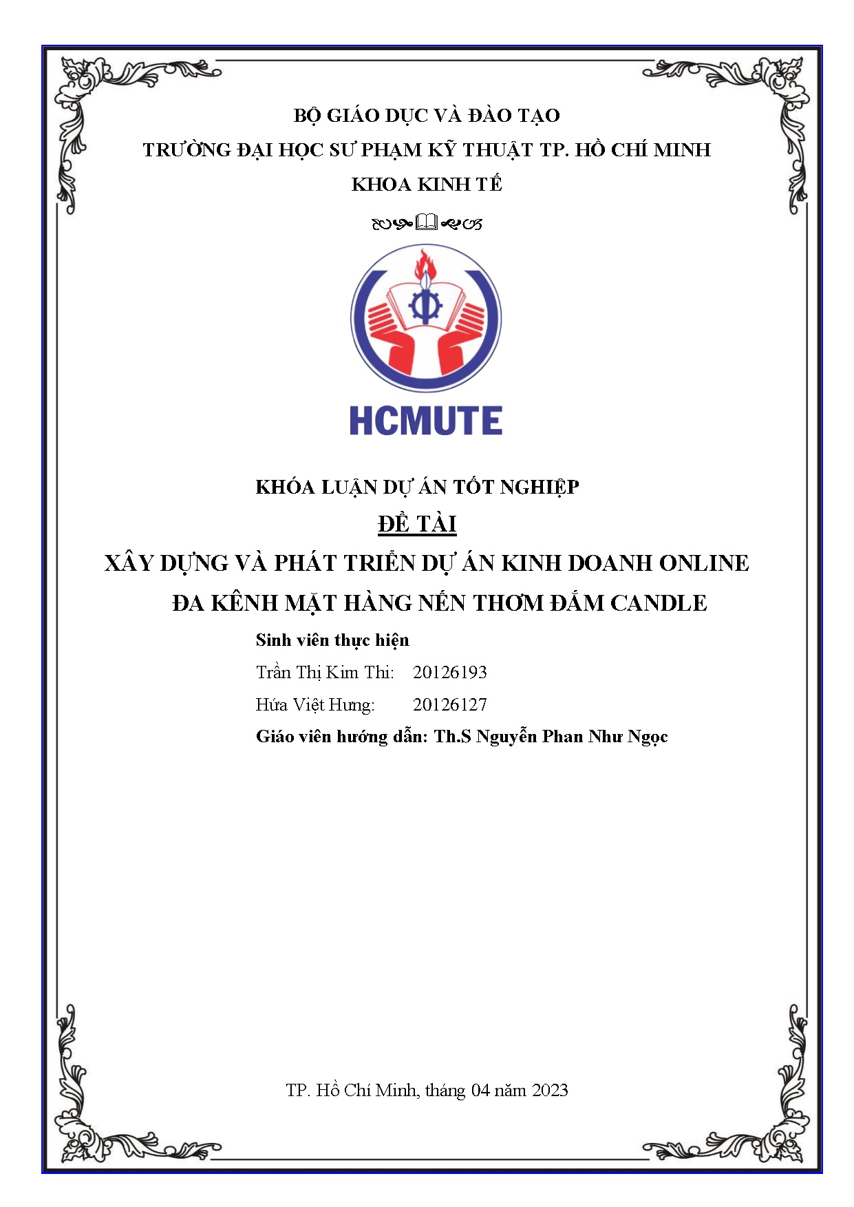 Đồ án tốt nghiệp - Xây dựng và phát triển dự án kinh doanh online đa kênh mặt hàng nến thơm đắm C