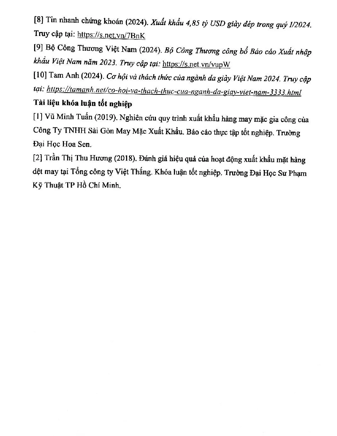 Đồ án tốt nghiệp - Hoàn thiện quy trình xuất khẩu hàng gia công đường biển tại công ty TNHH FIVN - Trang 130
