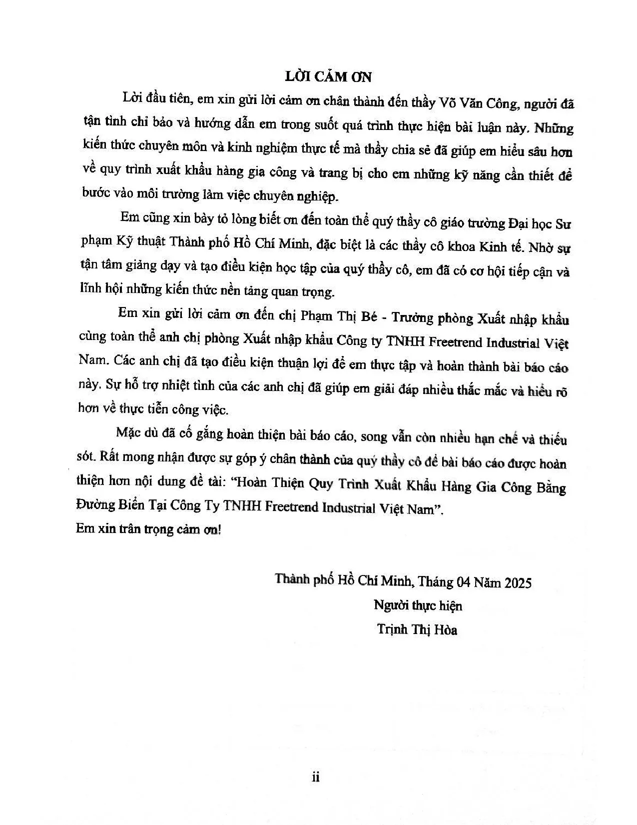 Đồ án tốt nghiệp - Hoàn thiện quy trình xuất khẩu hàng gia công đường biển tại công ty TNHH FIVN - Trang 3