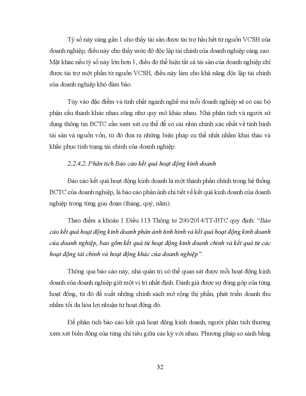 Đồ án tốt nghiệp - Phân tích báo cáo tài chính (tại Công ty trách nhiệm hữu hạn Song Nam Mộc) - Trang 44