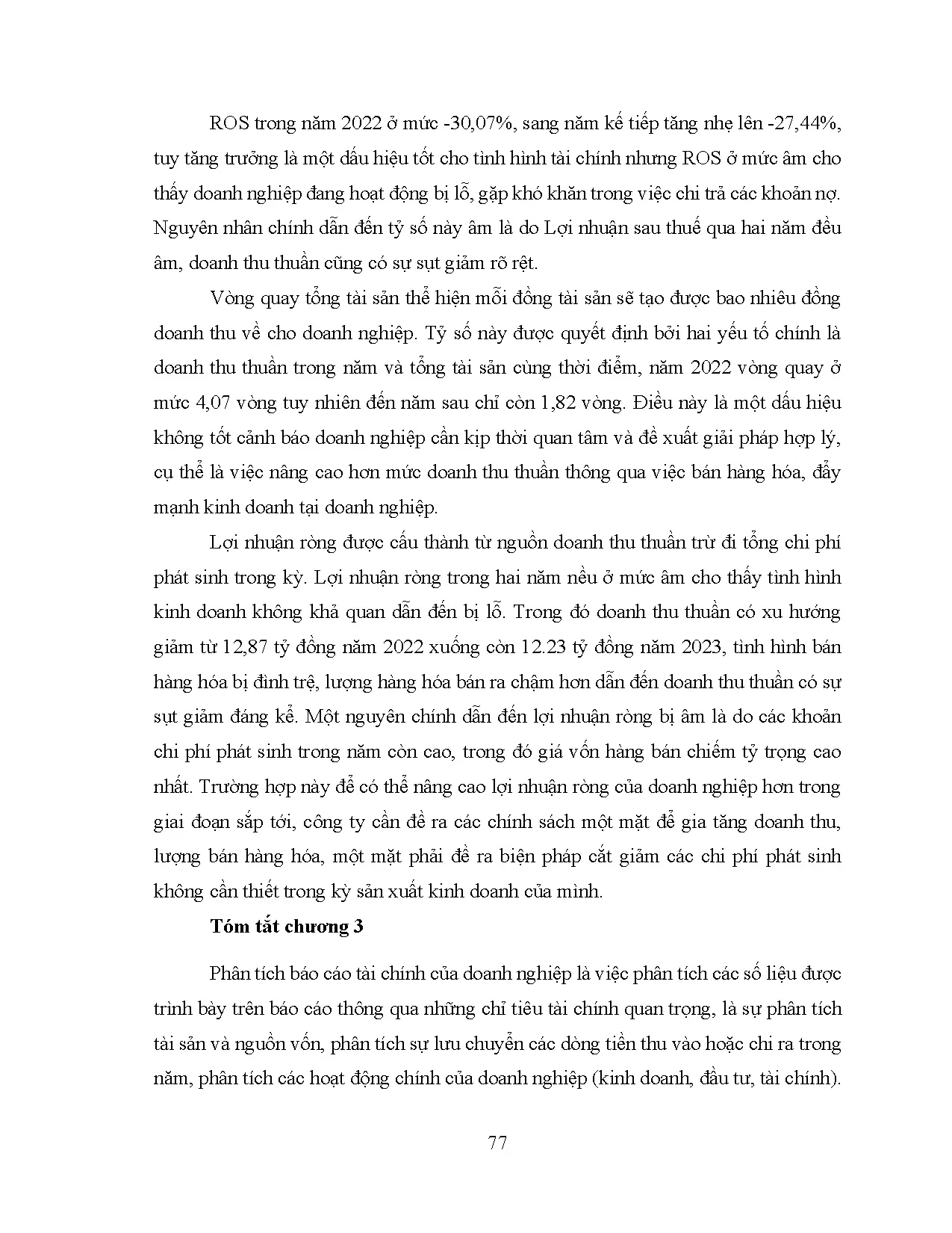 Đồ án tốt nghiệp - Phân tích báo cáo tài chính (tại Công ty trách nhiệm hữu hạn Song Nam Mộc) - Trang 89
