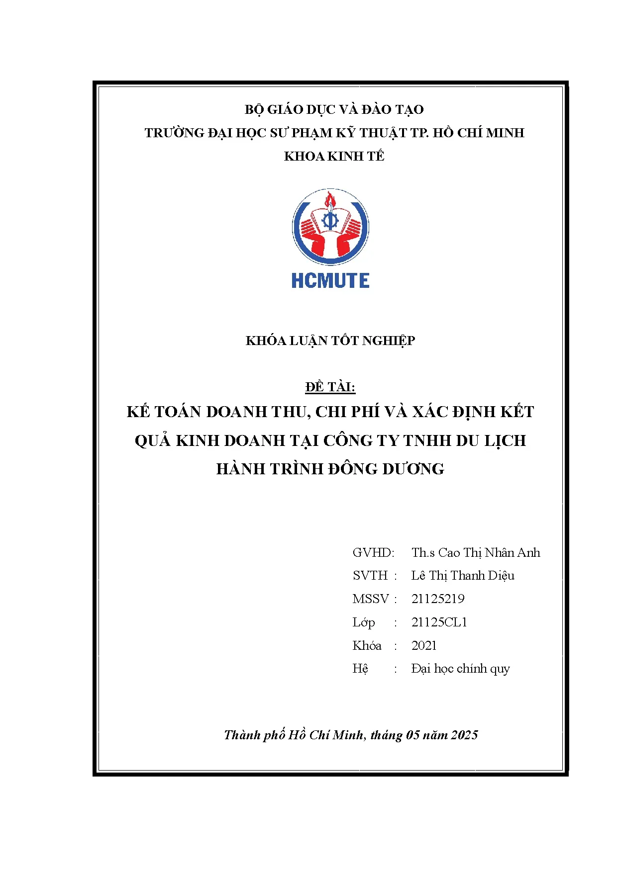 Đồ án tốt nghiệp - Kế toán doanh thu, chi phí và xác định kết quả kinh doanh tại công ty tnhh DLHTĐD - Trang 2