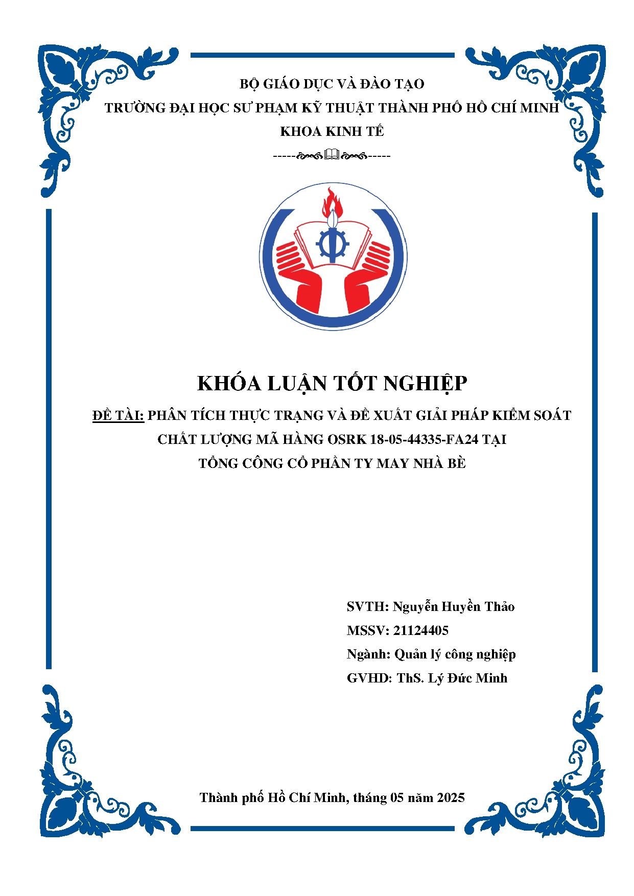 Đồ án tốt nghiệp - Phân tích thực trạng và đề xuất giải pháp kiểm soát chất lượng mã HO 1 TTCTCPMNB