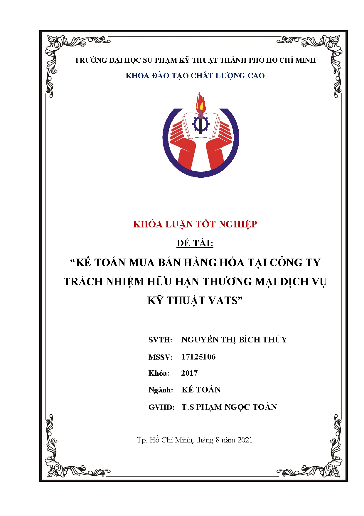 Đồ án tốt nghiệp - Kế toán mua bán hàng tại Công ty trách nhiệm hữu hạn Thương mại dịch vụ kỹ TV