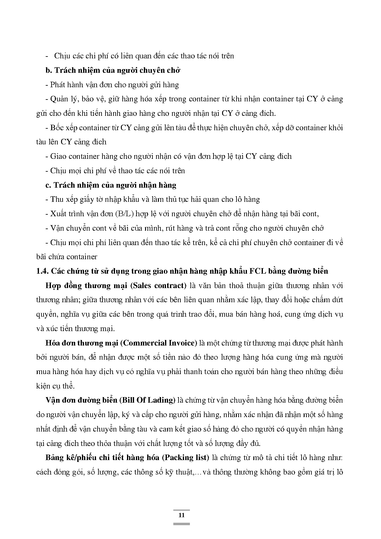 Đồ án tốt nghiệp - Giải pháp nâng cao hiệu quả nghiệp vụ giao nhận hàng hóa nhập khẩu NC ( BĐBTCTTLI - Trang 28