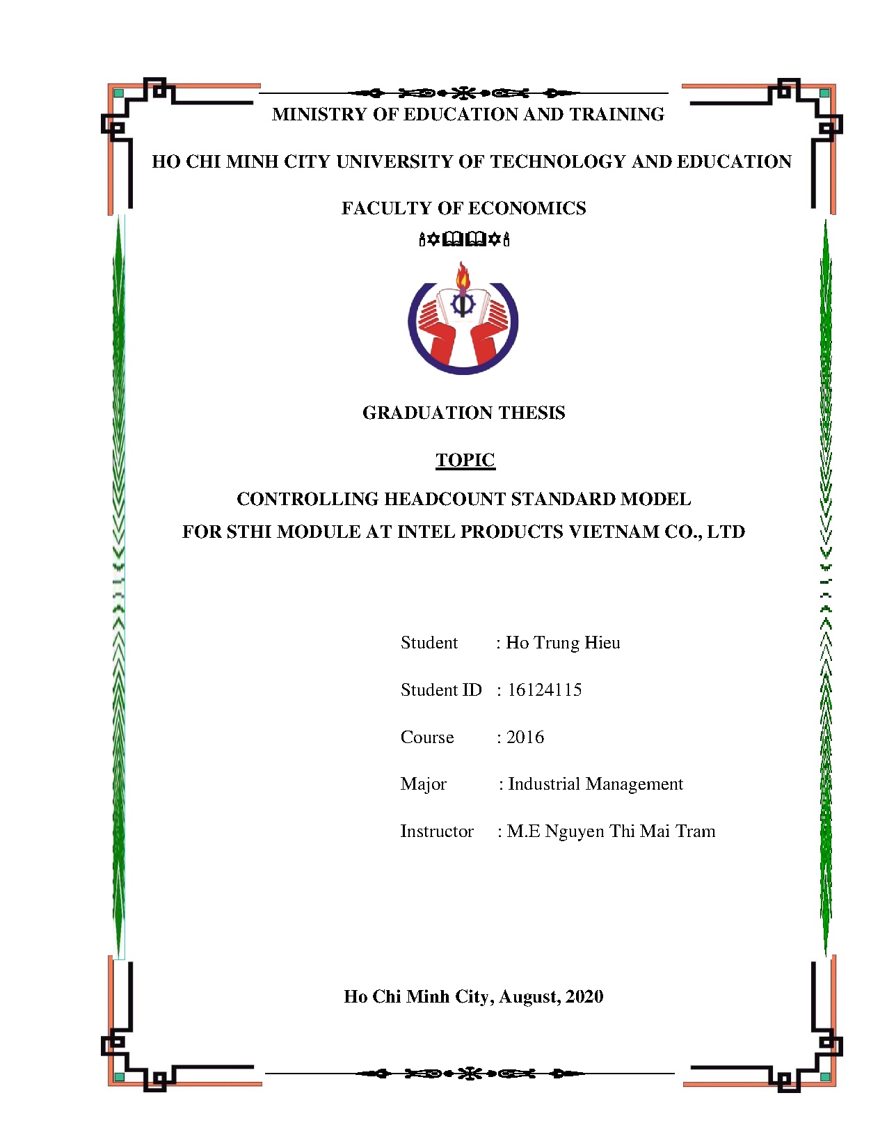 Đồ án tốt nghiệp - Contronlling Headcount standard model for sithi module at intel products VC