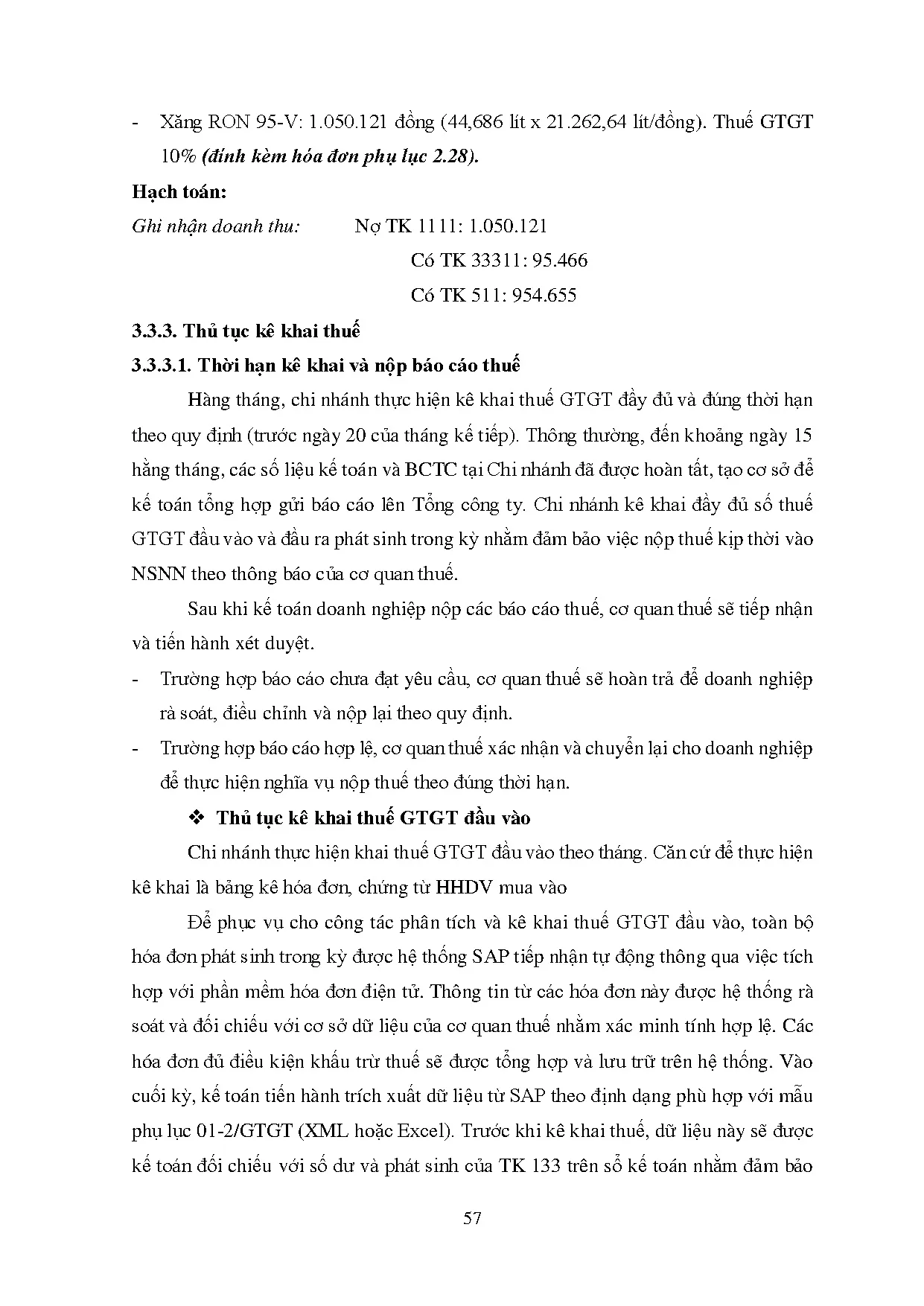 Đồ án tốt nghiệp - Kế toán thuế giá trị gia tăng và thuế bảo vệ môi trường tại CNXDSG - CTXDKVITMTV - Trang 69