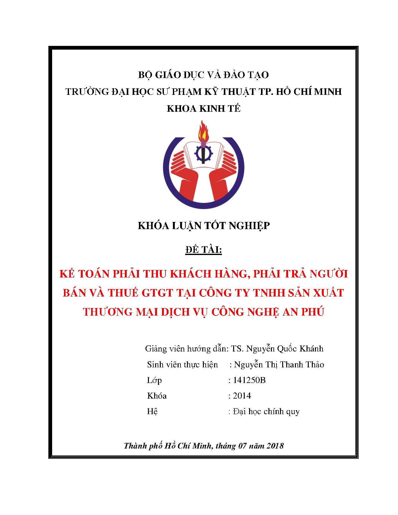 Đồ án tốt nghiệp - Kế toán phải thu khách hàng, phải trả người bán và thuế GTGT tại CTTSXTMDVCNAP