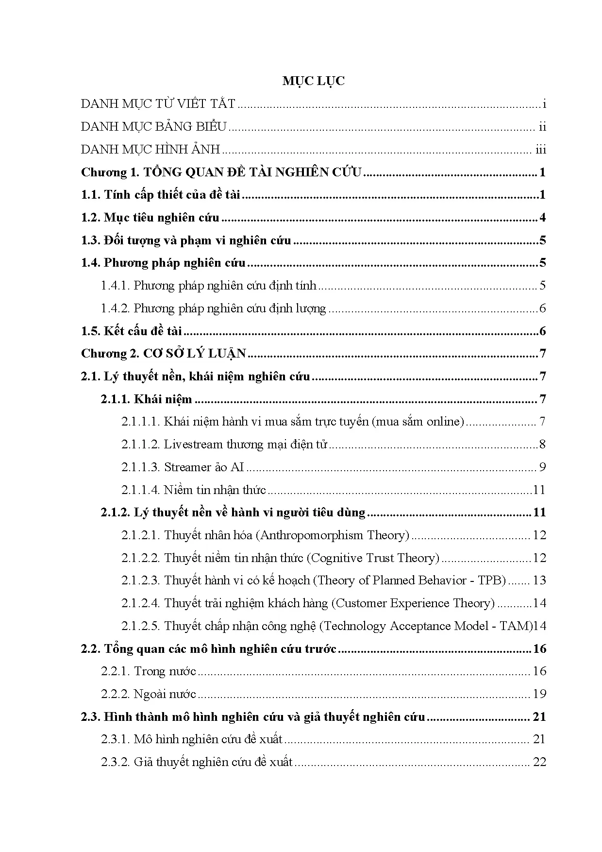 Đồ án tốt nghiệp - Nghiên cứu tác động của Streamer ảo AI đến ý định mua hàng trực TCNTDTBCLTMĐT - Trang 3