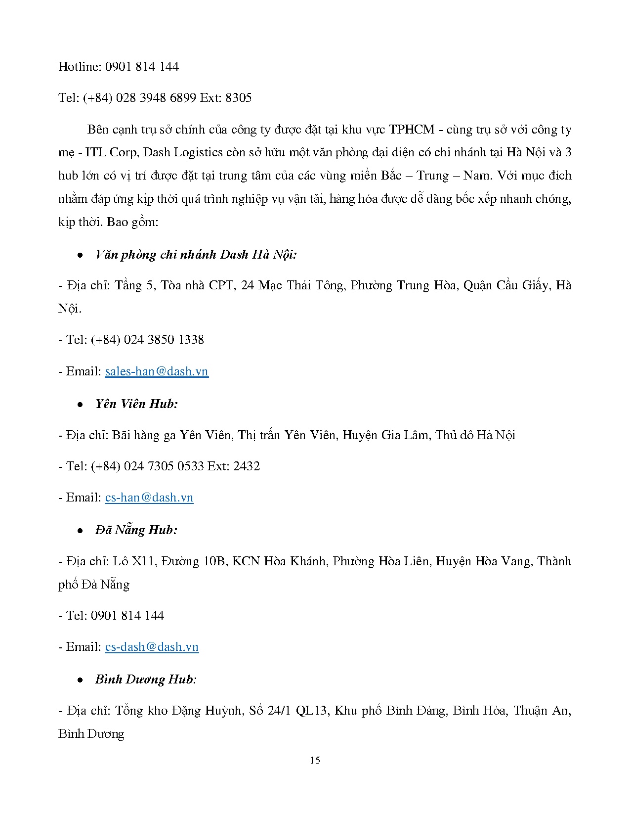Đồ án tốt nghiệp - NÂNG CAO HIỆU QUẢ HOẠT ĐỘNG GIAO NHẬN HÀNG LẺ TẠI CÔNG TY TNHH DASH LOGISTICS - Trang 27