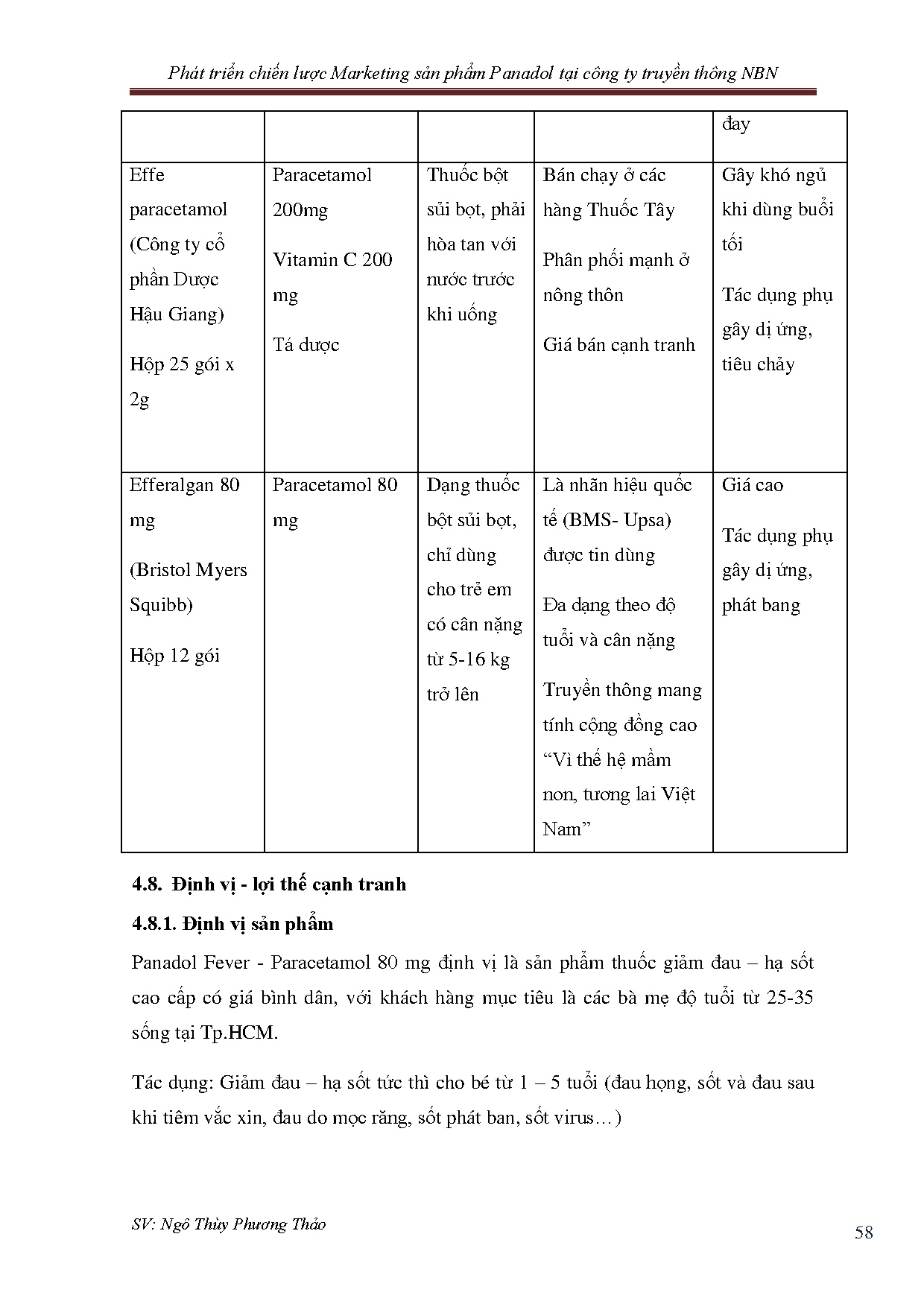 Đồ án tốt nghiệp - PHÁT TRIỂN CHIẾN LƯỢC MARKETING SẢN PHẨM PANADOL - Trang 69