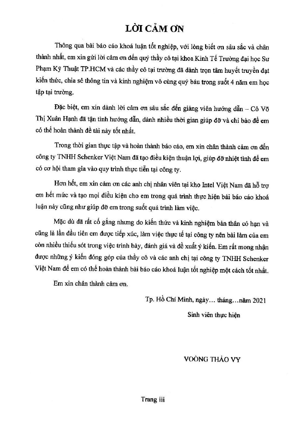 Đồ án tốt nghiệp - Hoàn thiện công tác xuất khẩu kho sản xuất tại công ty TNHH Schenker Việt Nam - Trang 2