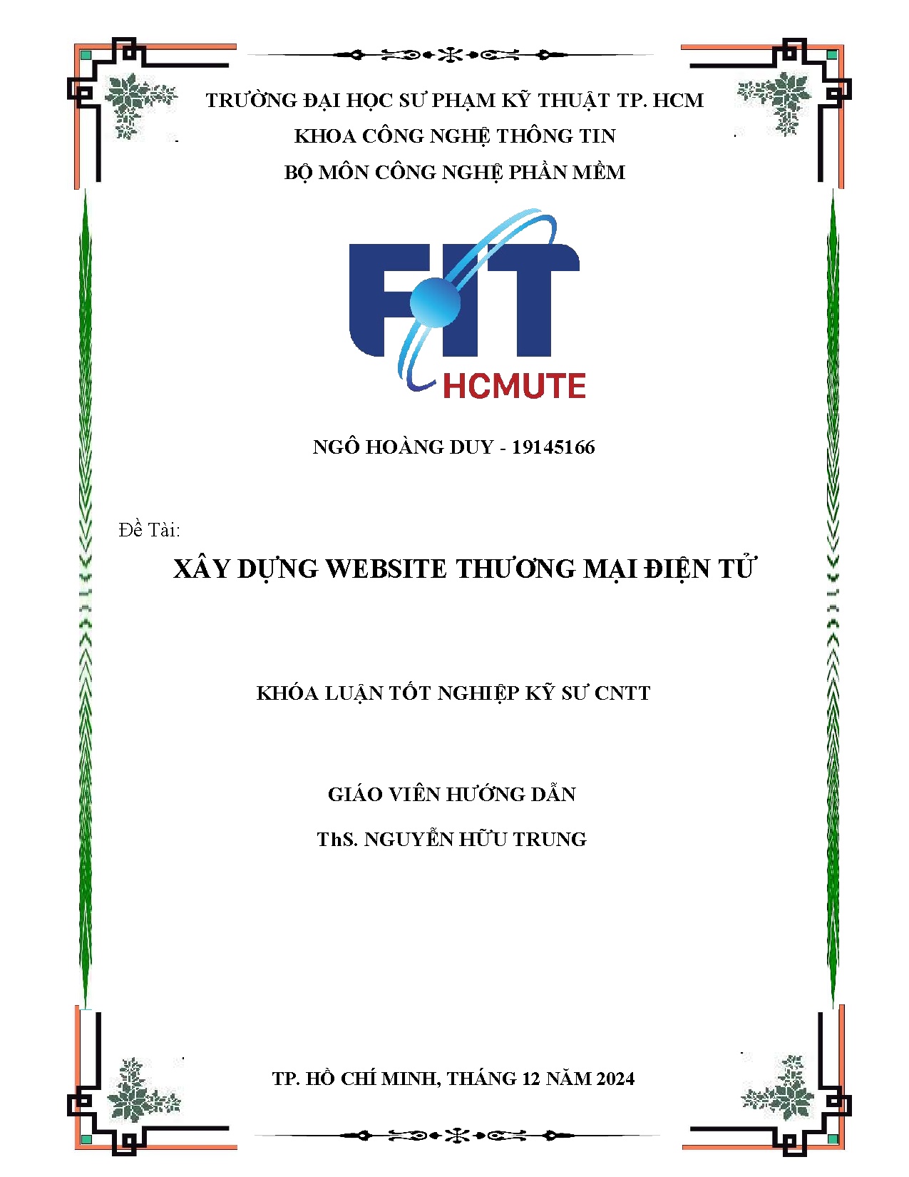 Đồ án tốt nghiệp - Xây dựng Website thương mại điện tử