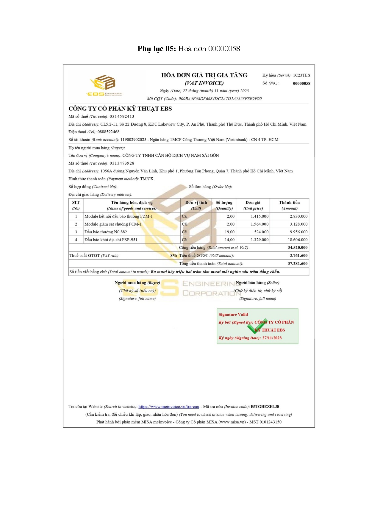 Đồ án tốt nghiệp - Kế toán công nợ tại Công ty cổ phần kỹ thuật EBS - Trang 96