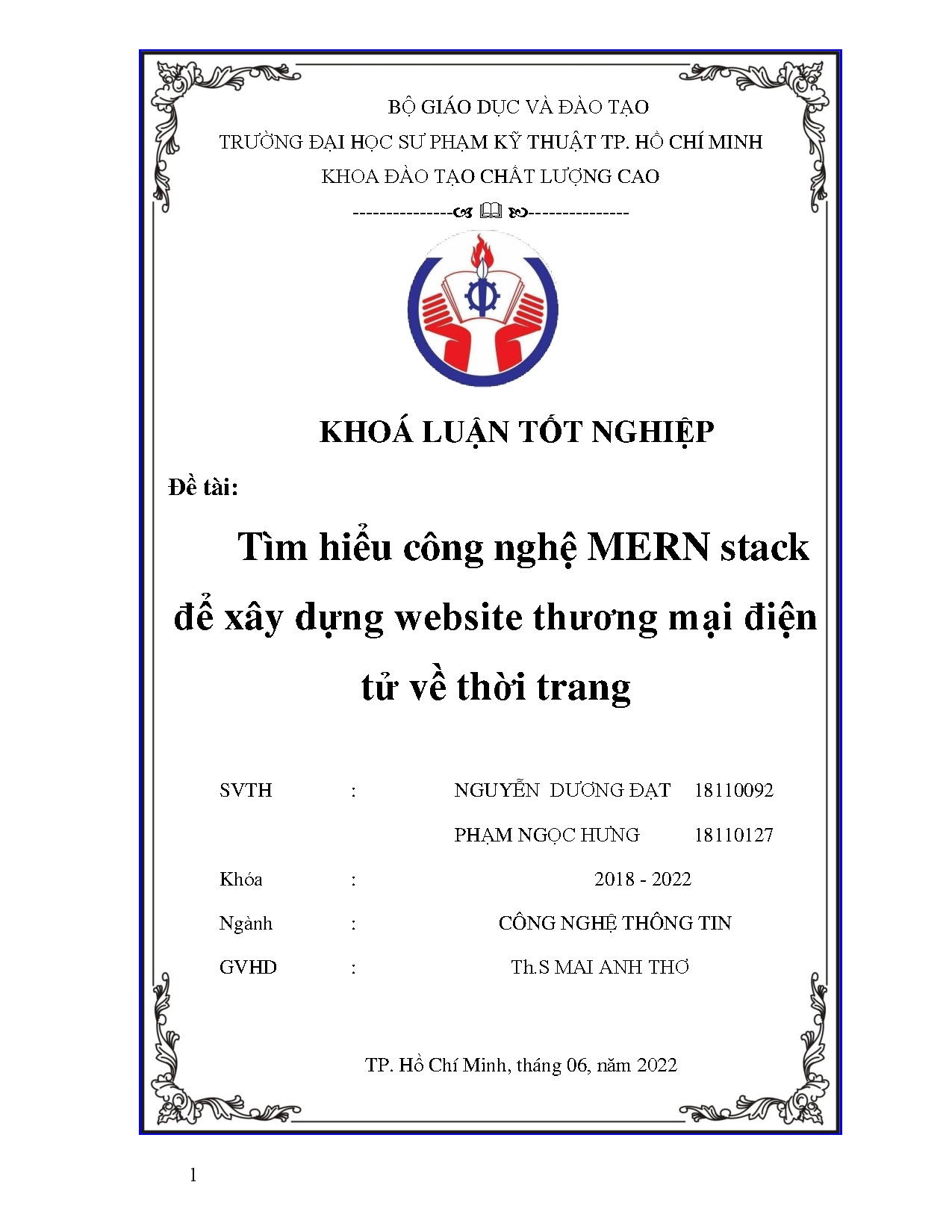 Đồ án tốt nghiệp - Tìm hiểu công nghệ Mern stack để xây dựng website thương mại điện tử về thời T