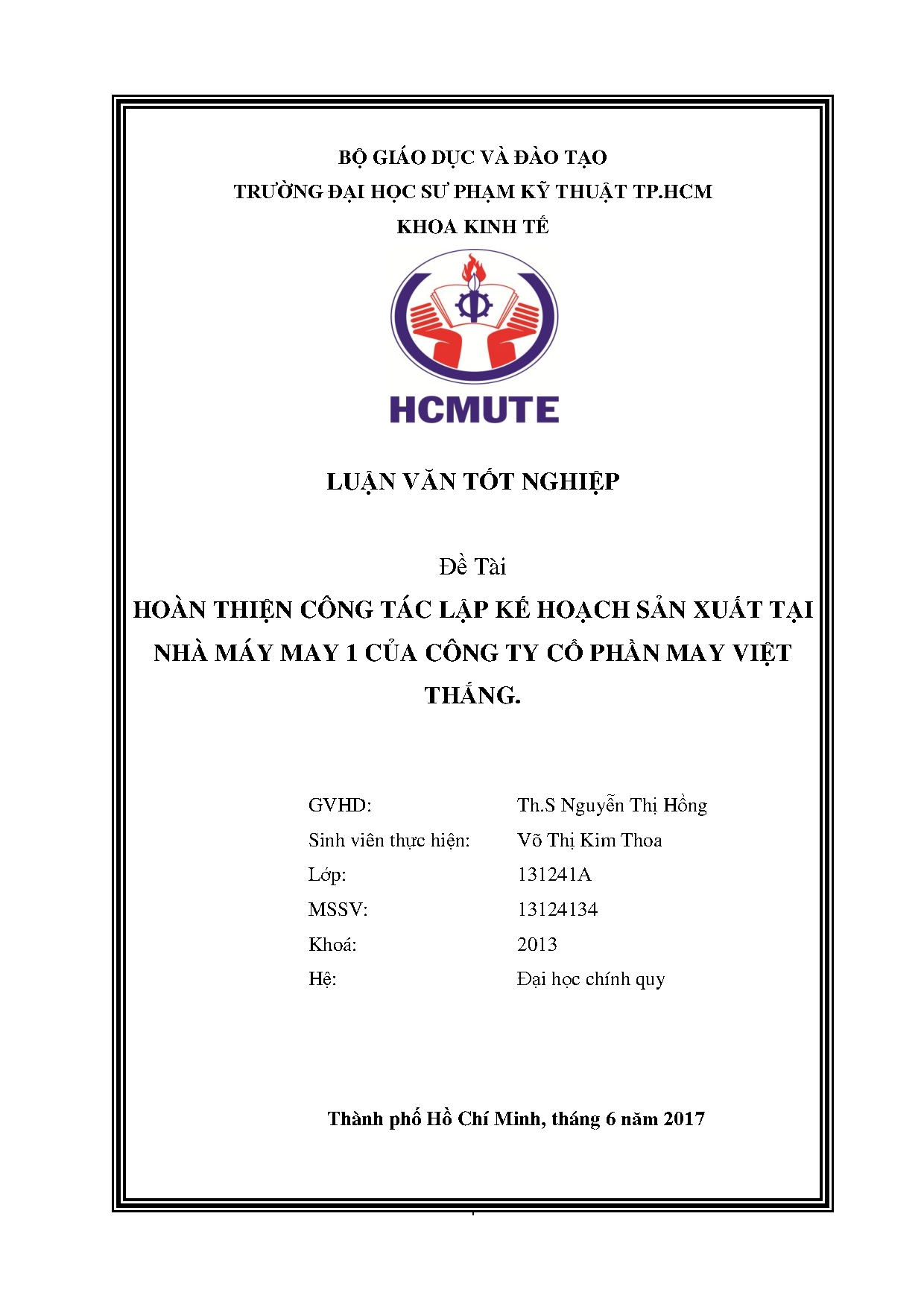Đồ án tốt nghiệp - Hoàn thiện công tác quản lý vật tư sản xuất (vật tư nhựa) tại bộ phận ÉNCTTCNPVN