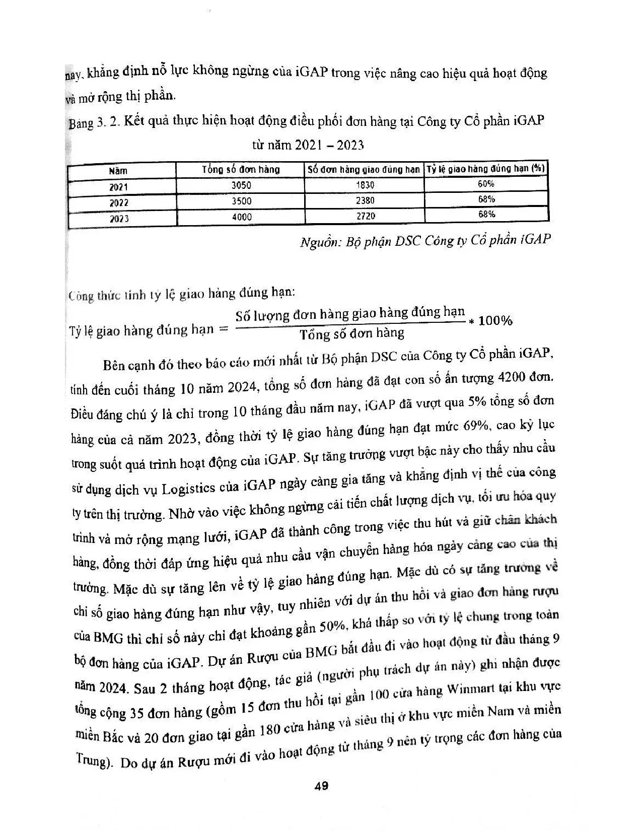 Đồ án tốt nghiệp - Giải pháp hoàn thiện hoạt động điều phối đơn hàng tại công ty cổ phần IGAP - Trang 60