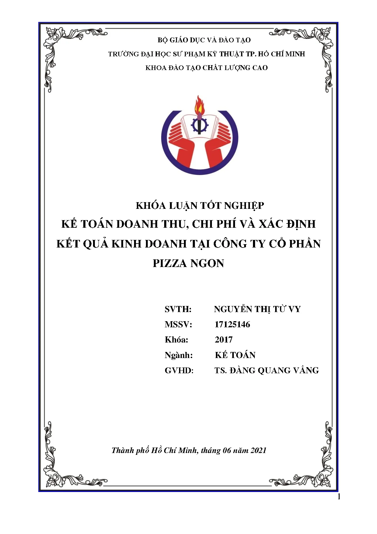 Đồ án tốt nghiệp - Kế toán doanh thu, chi phí và xác định kết quả kinh doanh tại Công ty Cổ phần PN