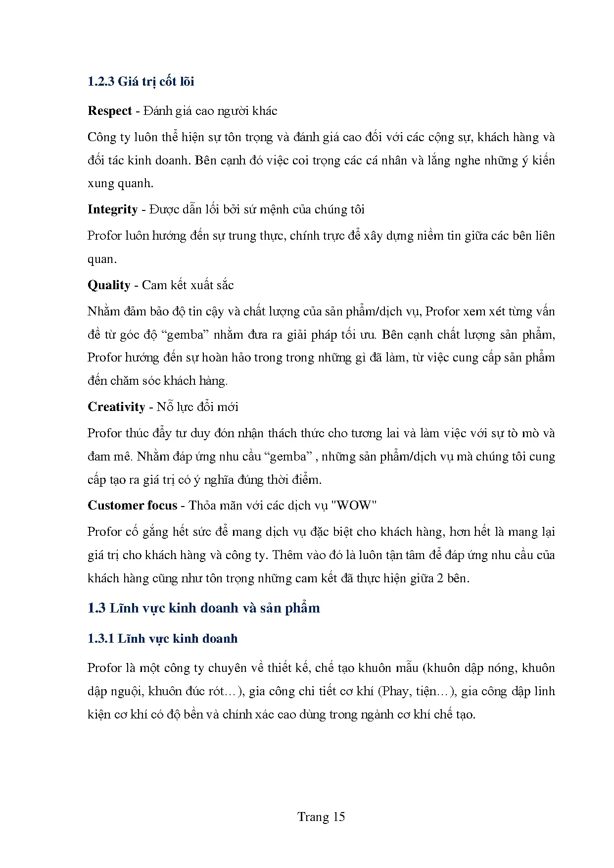 Đồ án tốt nghiệp - Áp dụng Lean cho dây chuyền sản xuất đầu búa tại Công ty TNHH Profor - Trang 16