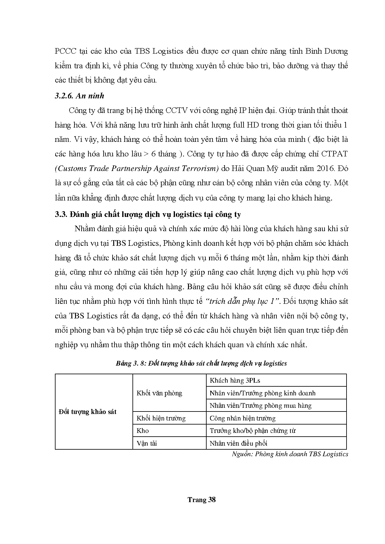 Đồ án tốt nghiệp - Đề xuất giải pháp nâng cao chất lượng dịch vụ Logistics tại Chi NTLTCTCPTMVDLBD - Trang 49