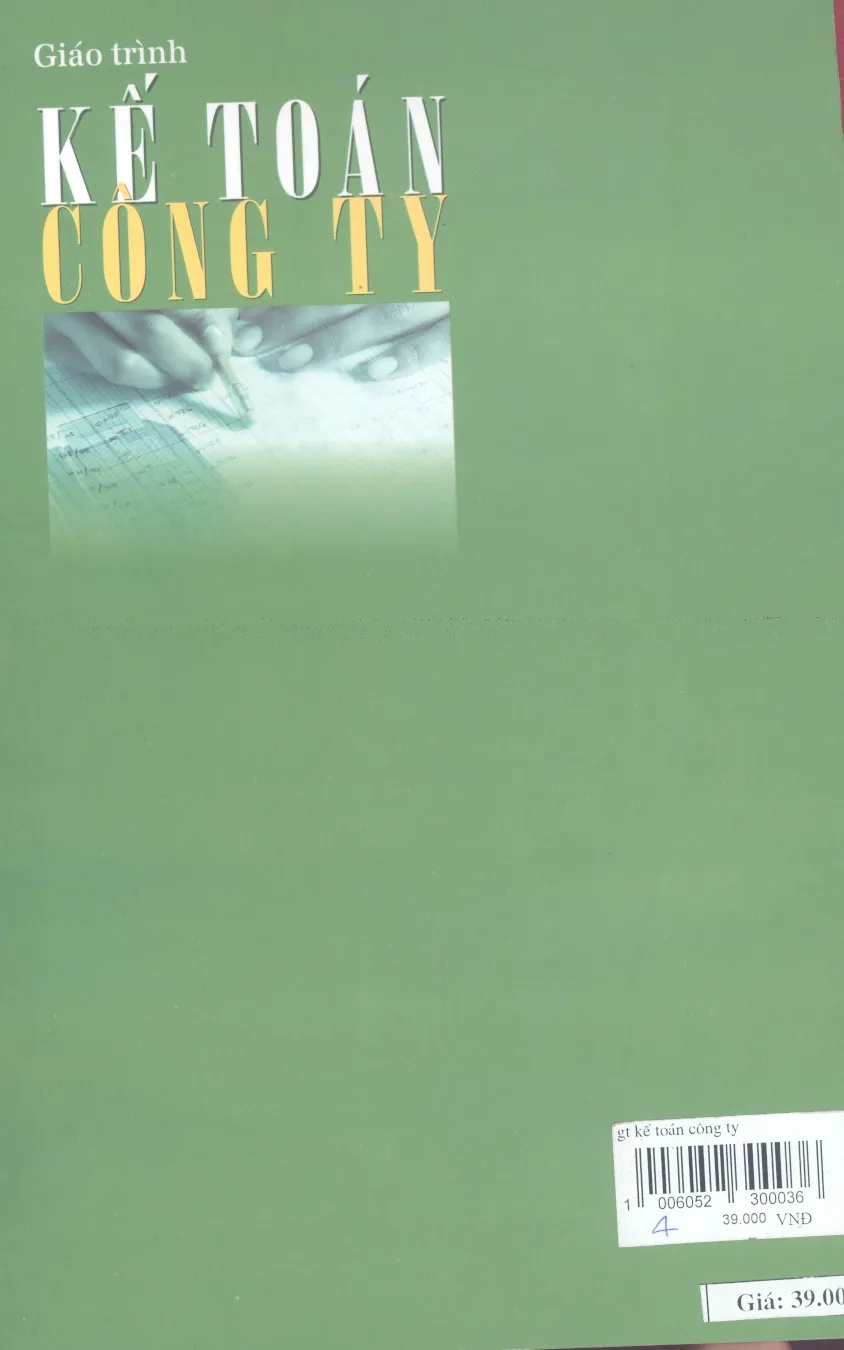 Giáo trình kế toán công ty - Trang 226