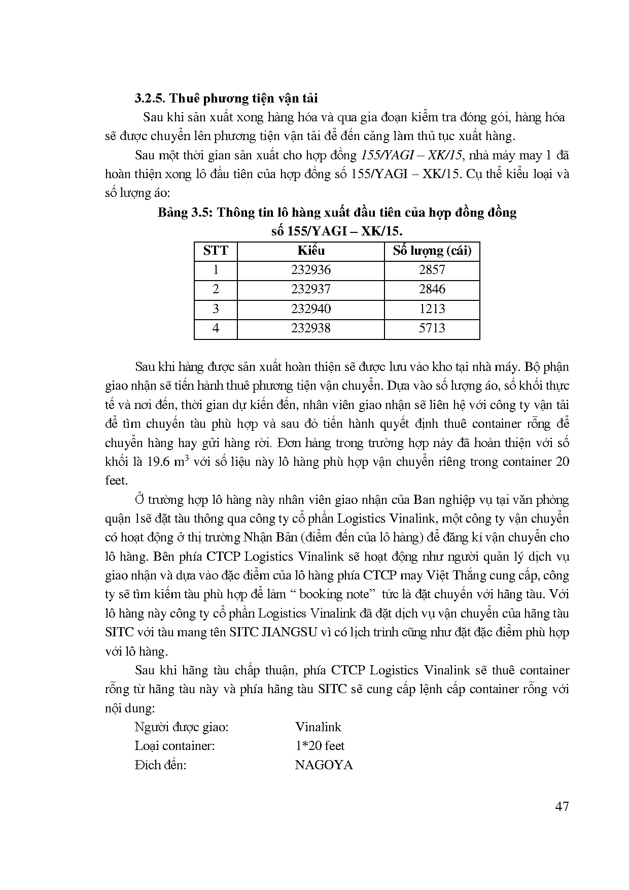 Đồ án tốt nghiệp - Hoàn thiện quy trình thực hiện hợp đồng xuất khẩu hàng May mặc tại Công ty CPMVTĐ - Trang 60