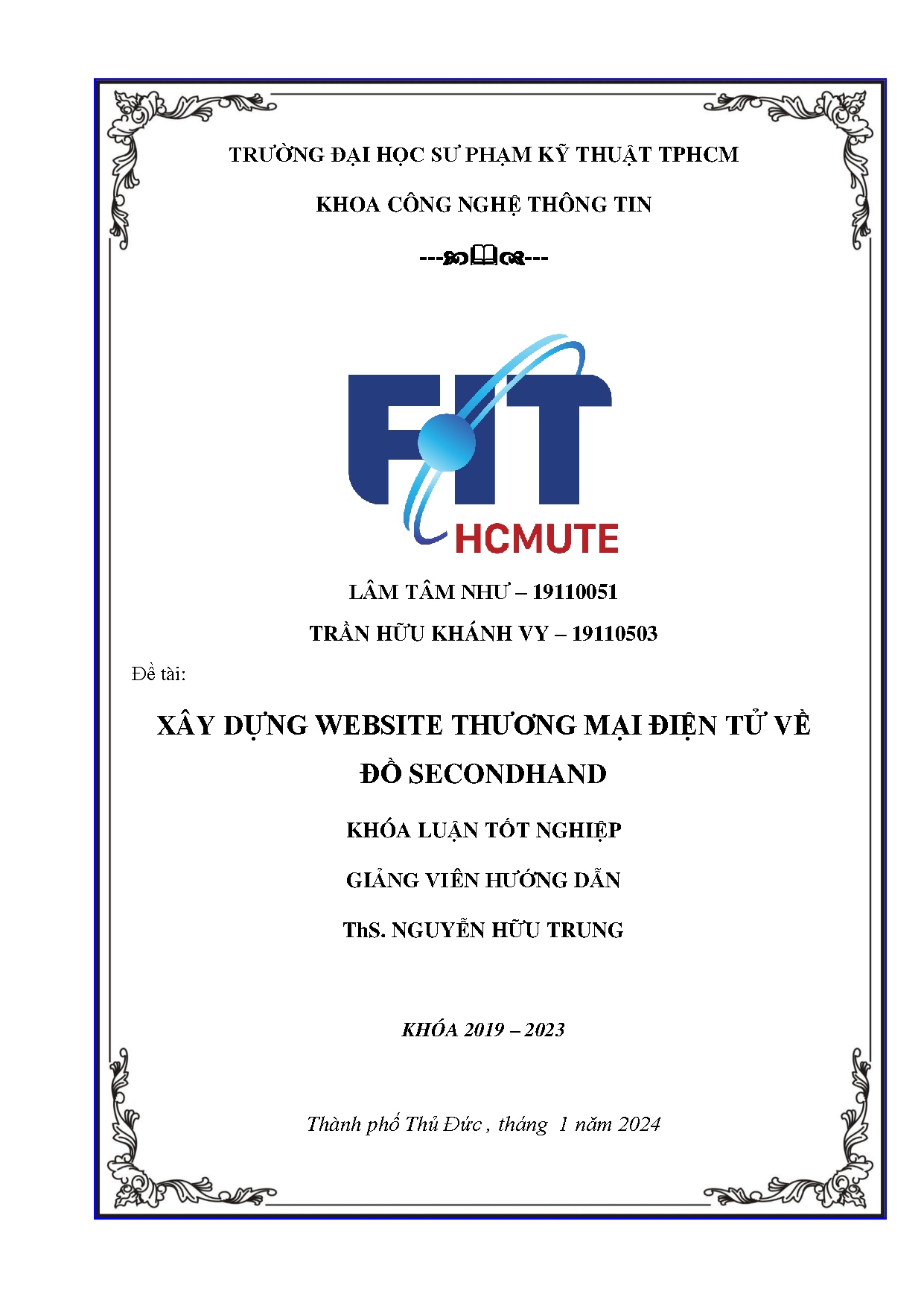 Đồ án tốt nghiệp - Xây dựng website thương mại điện tử về đồ secondhand