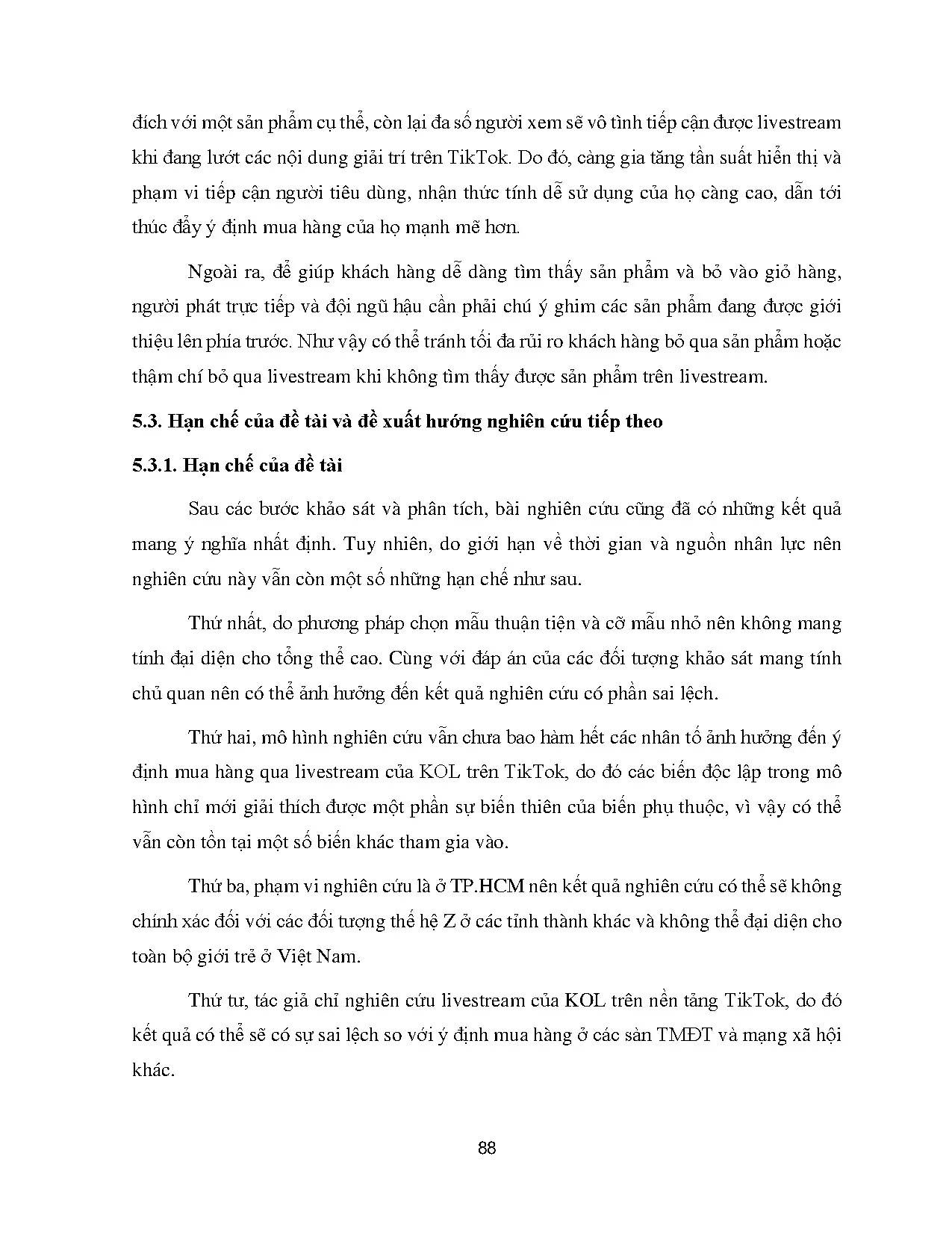 Đồ án tốt nghiệp - Các nhân tố tác động đến ý định mua hàng của thế hệ Z qua livestream CKTTTTPHCM - Trang 104