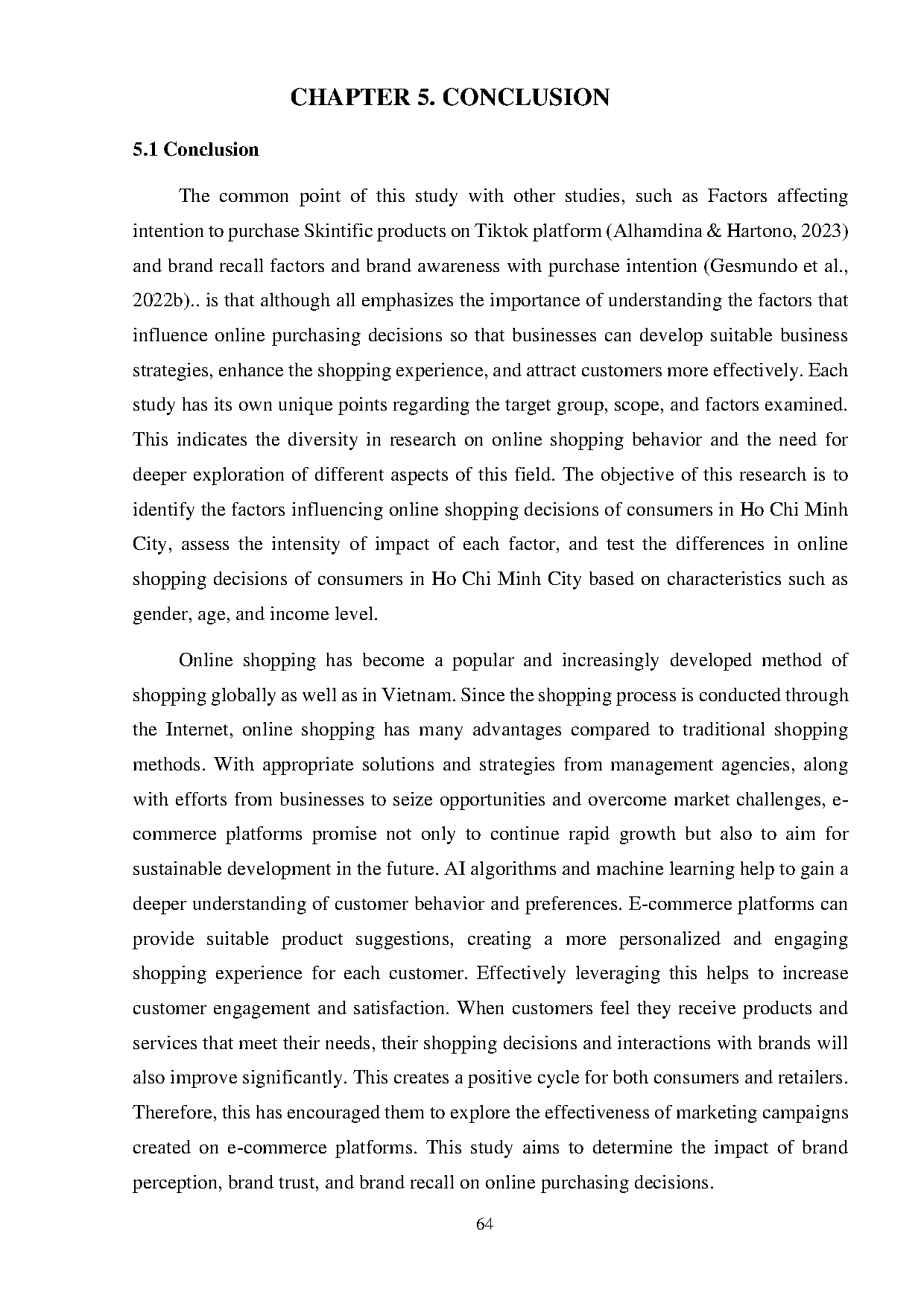 Đồ án tốt nghiệp - Factors influencing purchase intention and decision on e-commerce platforms IHCMC - Trang 76