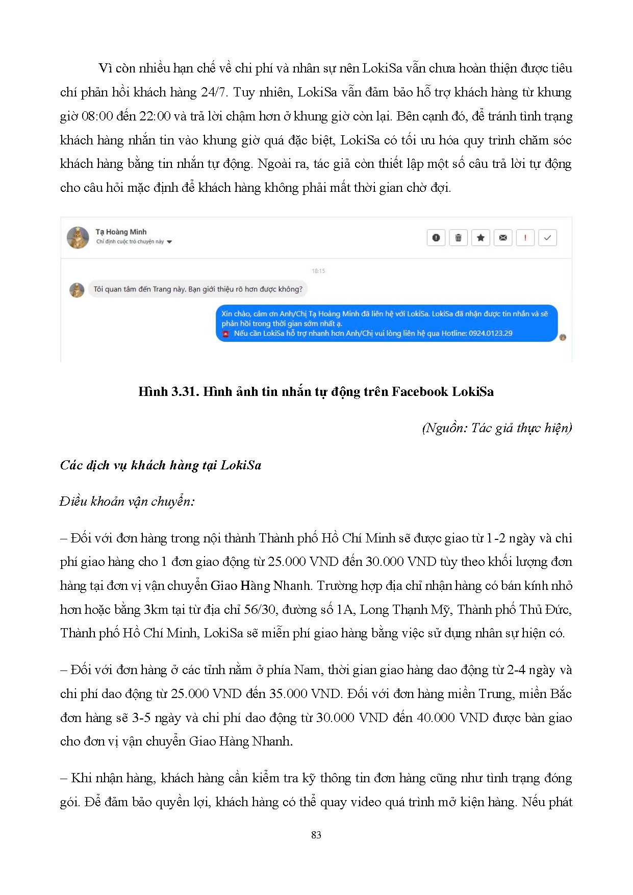 Đồ án tốt nghiệp - Xây dựng và phát triển dự án kinh doanh online hạt dinh dưỡng Lokisa store - Trang 98