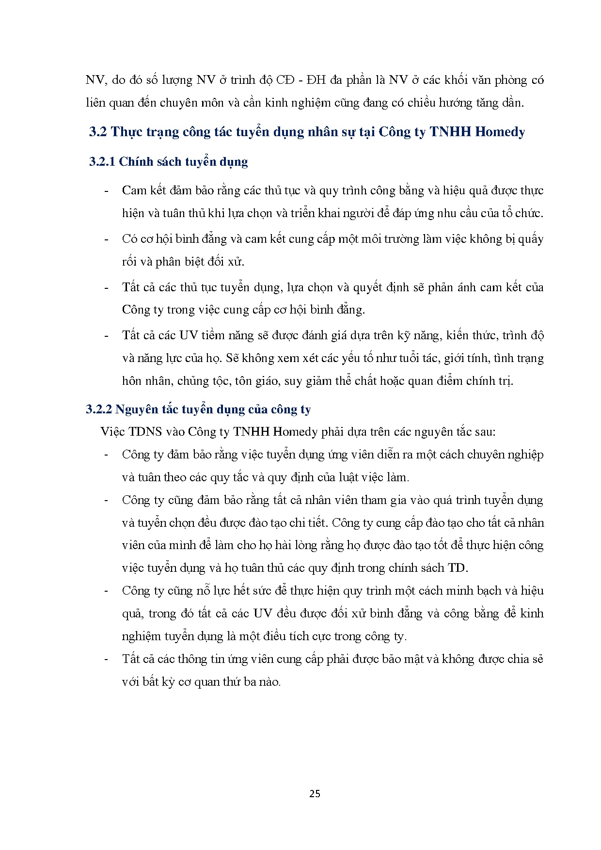 Đồ án tốt nghiệp - Hoàn thiện công tác tuyển dụng nhân sự tại Công ty TNHH Homedy - Trang 34