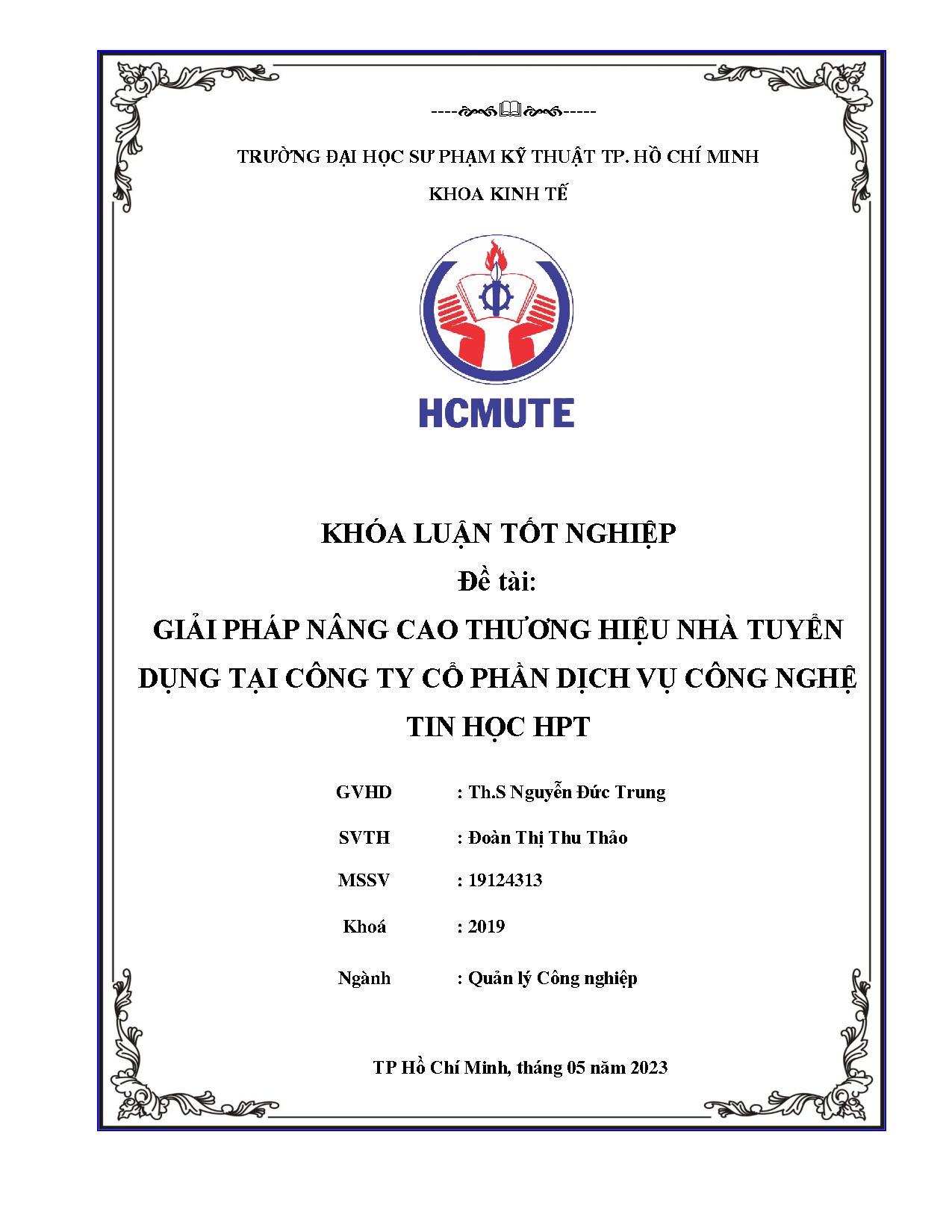Đồ án tốt nghiệp - Giải pháp nâng cao thương hiệu nhà tuyển dụng tại Công ty cổ phần dịch vụ CNTHH