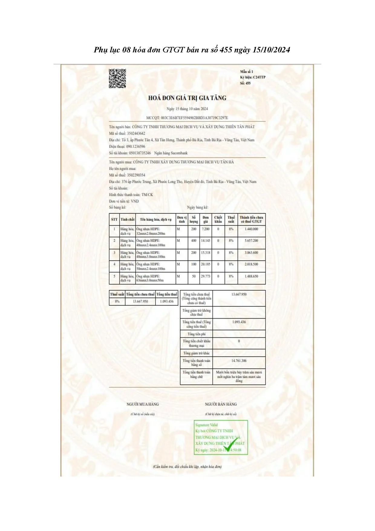 Đồ án tốt nghiệp - Công tác kế toán thuế GTGT và thuế TNDN tại Công Ty TNHH Thương Mại Dịch VVXDTTP - Trang 95