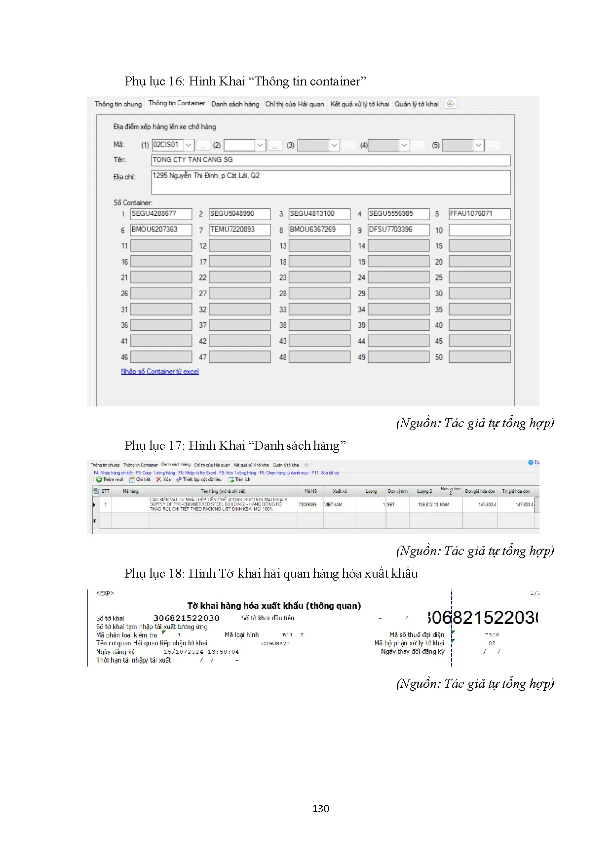 Đồ án tốt nghiệp - Hoàn thiện hoạt động giao nhận hàng hóa xuất khẩu nguyên CBĐBTCTTMSL - Trang 143