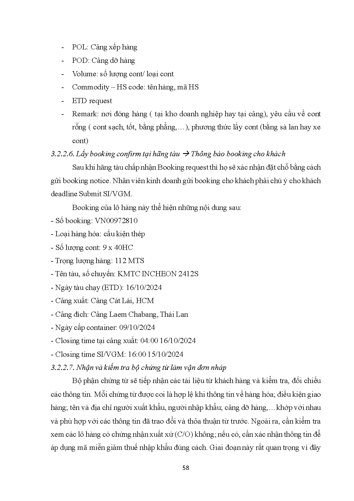 Đồ án tốt nghiệp - Hoàn thiện hoạt động giao nhận hàng hóa xuất khẩu nguyên CBĐBTCTTMSL - Trang 71