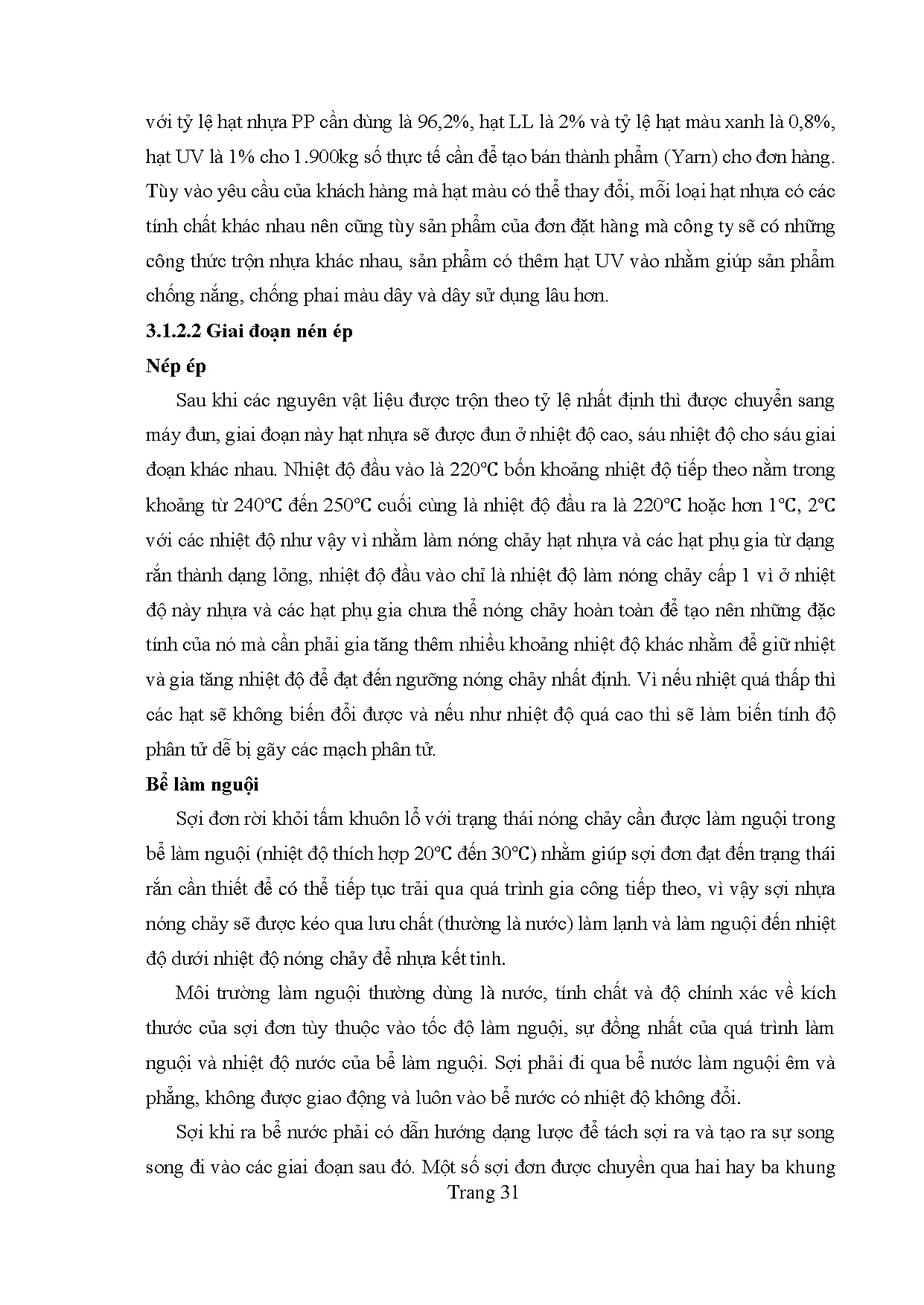 Đồ án tốt nghiệp - Nâng cao hiệu quả sản xuất dây thừng tại Công ty Trách nhiệm hữu hạn Dây sợi RÁC - Trang 44
