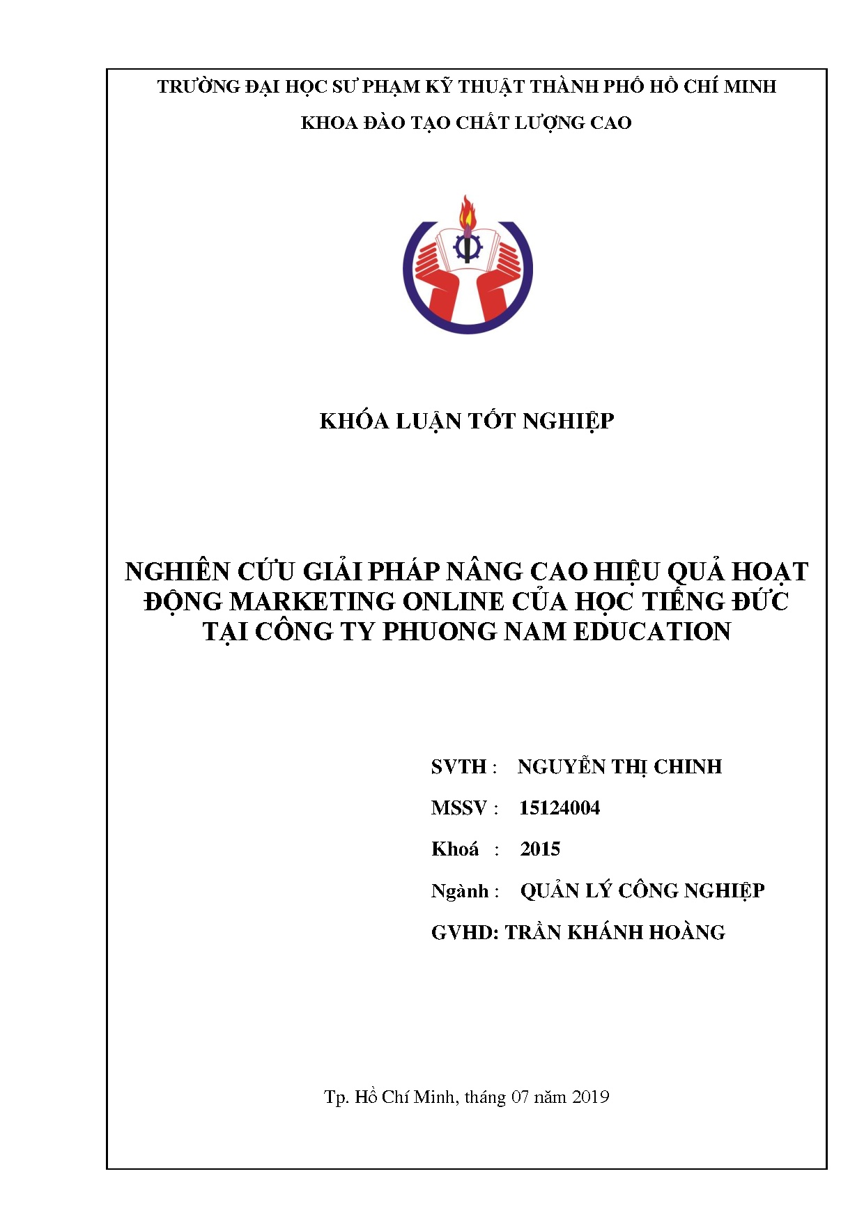 Đồ án tốt nghiệp - Nghiên cứu giải pháp nâng cao hiệu quả hoạt động marketing online của HTĐTCTPNE