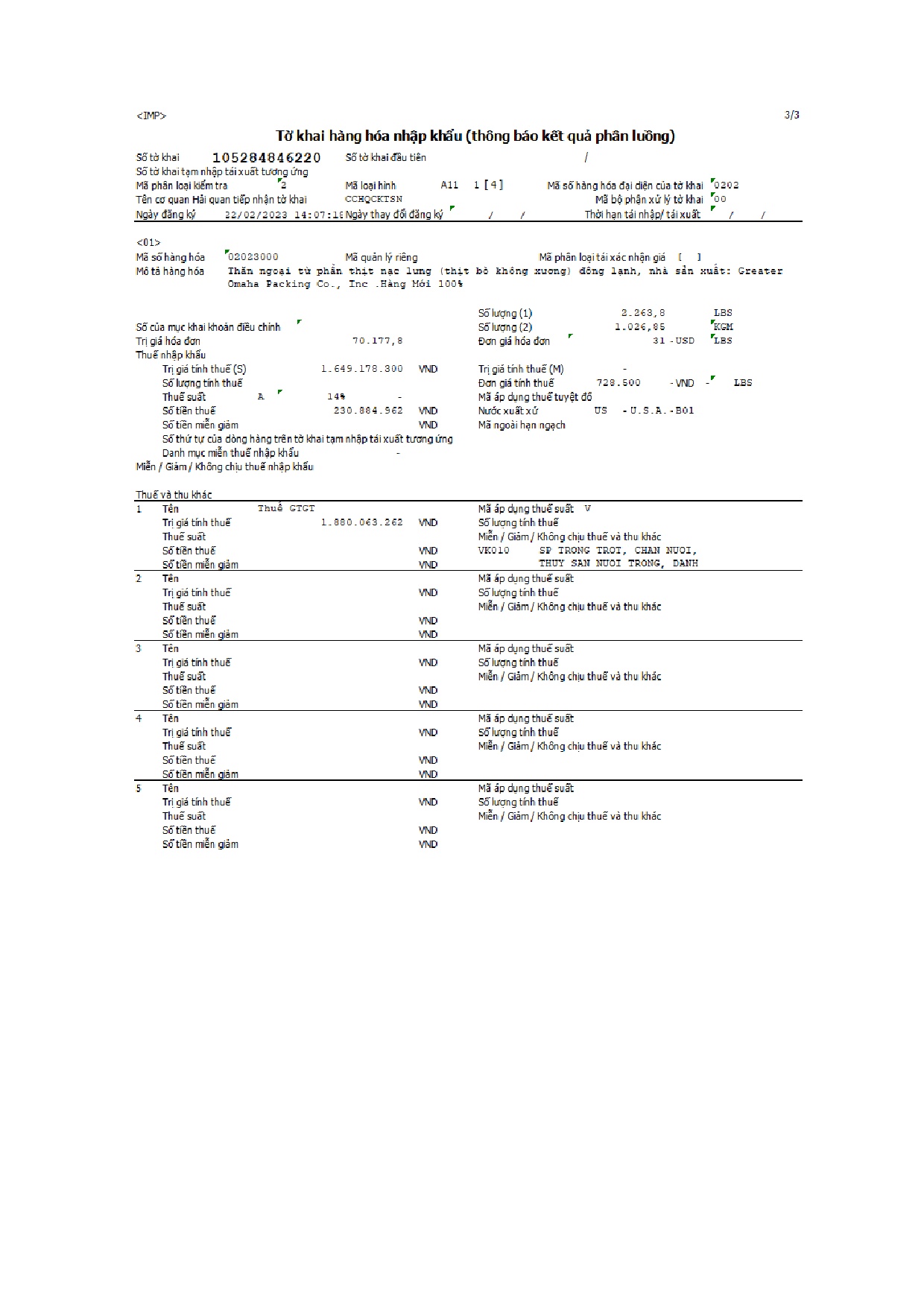 Đồ án tốt nghiệp - Hoàn thiện hoạt động giao nhận hàng nhập khẩu bằng đường hàng không tại CTTVTVC - Trang 103